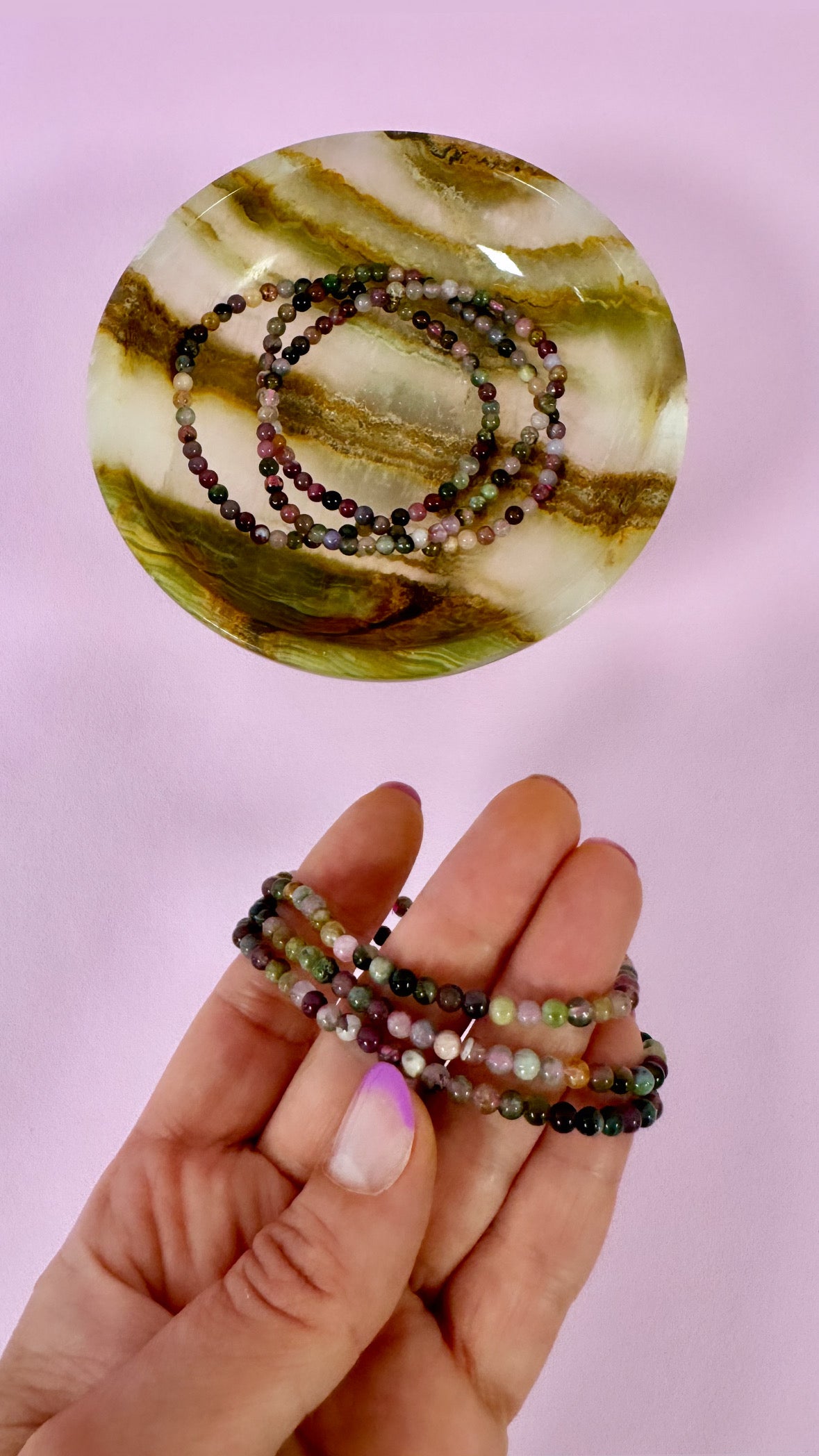 Månesøster Krystaller Turmalin Armbånd ☾ Forsoning, empati, velstand & Grounding ☾ 4mm www.maanesoester.dk