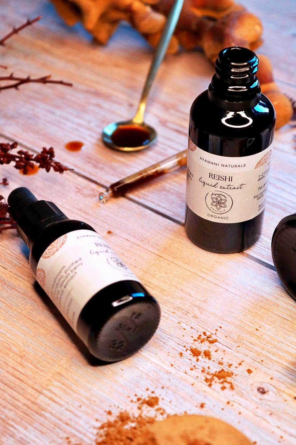 REISHI MUSHROOM DUAL EKSTRAKT ALKOHOLFRI | GANODERMA LUCIDUM - 30 ml. / MAANESOESTER.DK / MÅNESØSTER.DK