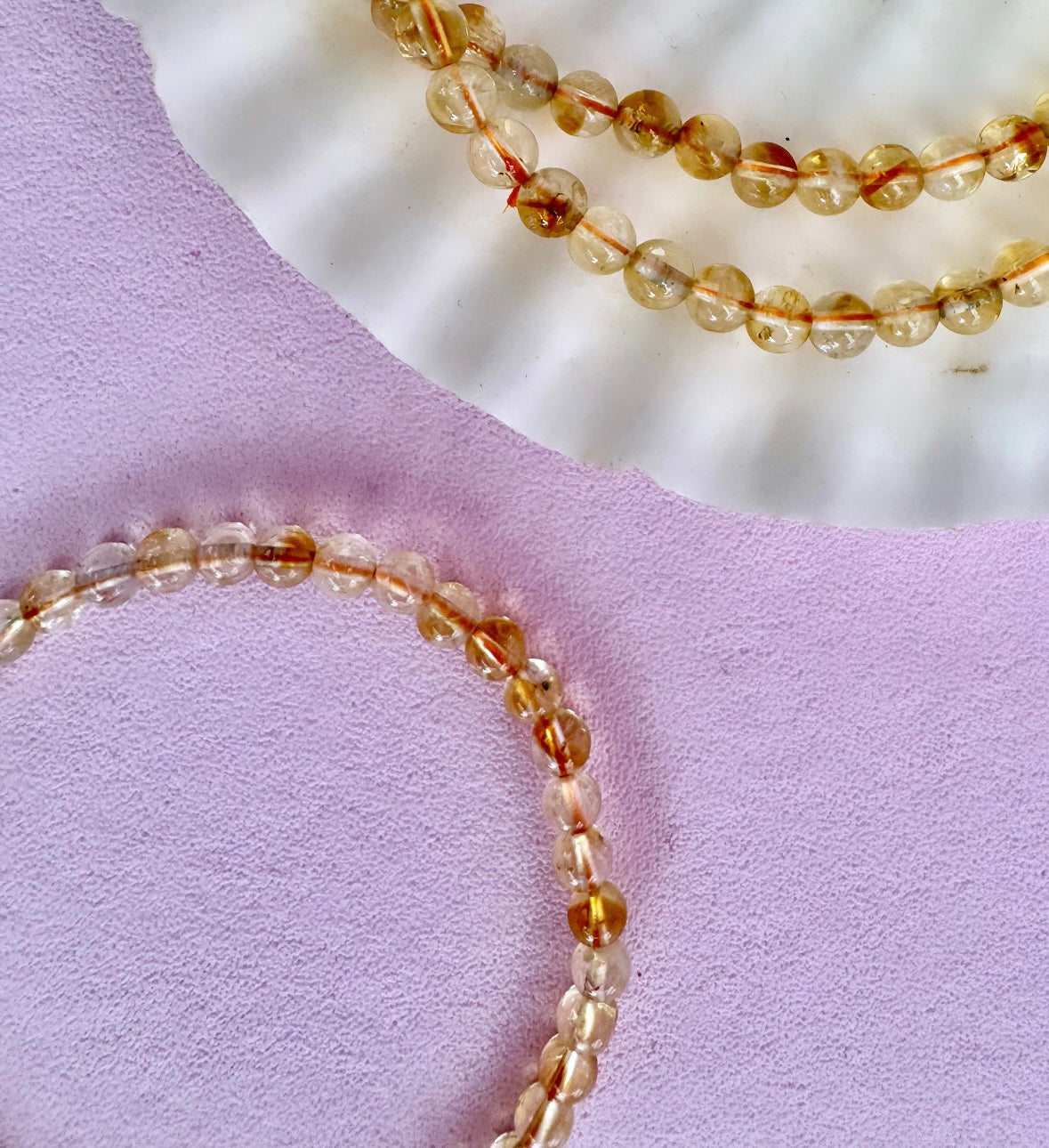 Månesøster Krystaller ☾ citrin Armbånd ☾ MANEFESTATION, RIGDOM & LIVSGLÆDE ☾ 4 mm