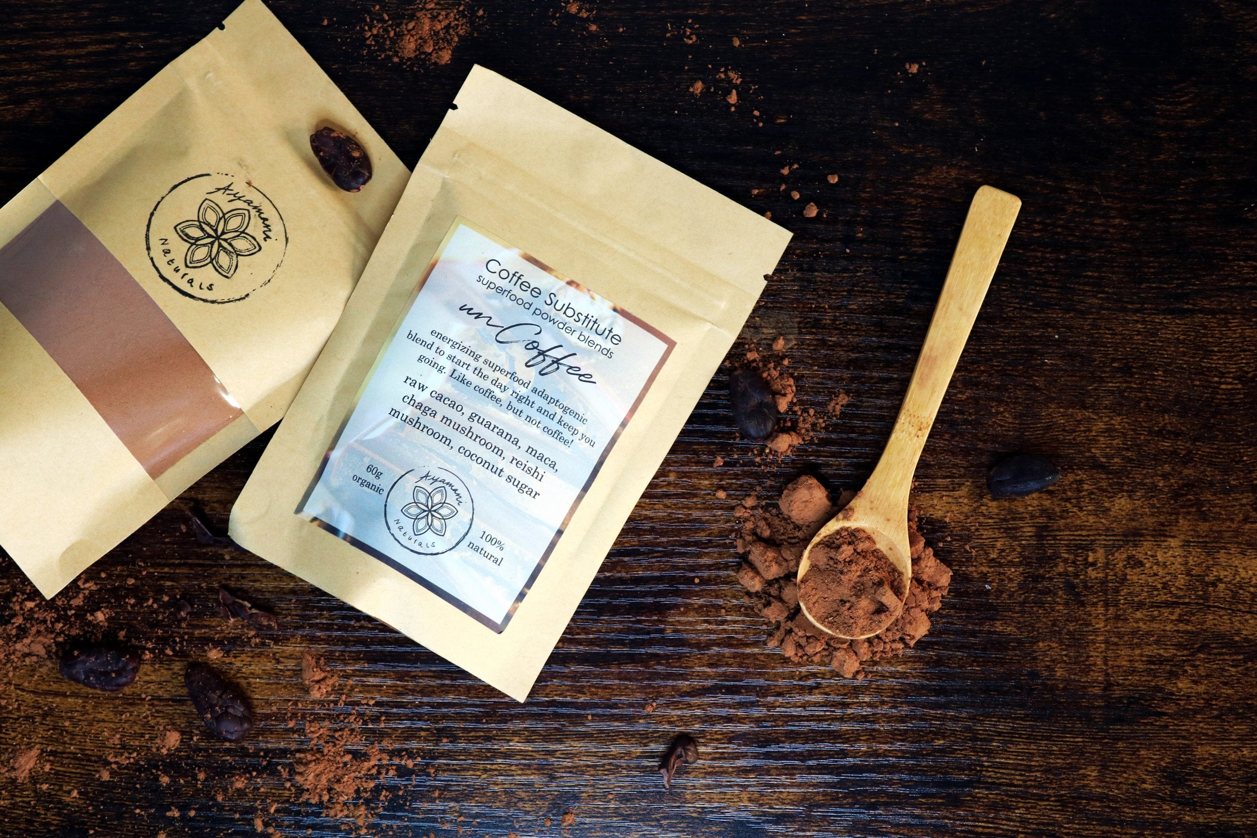 UNCOFFEE | HERBAL & CACAO COFFEE SUBSTITUTE ☽ Fra Ayamani Naturals 140 gram