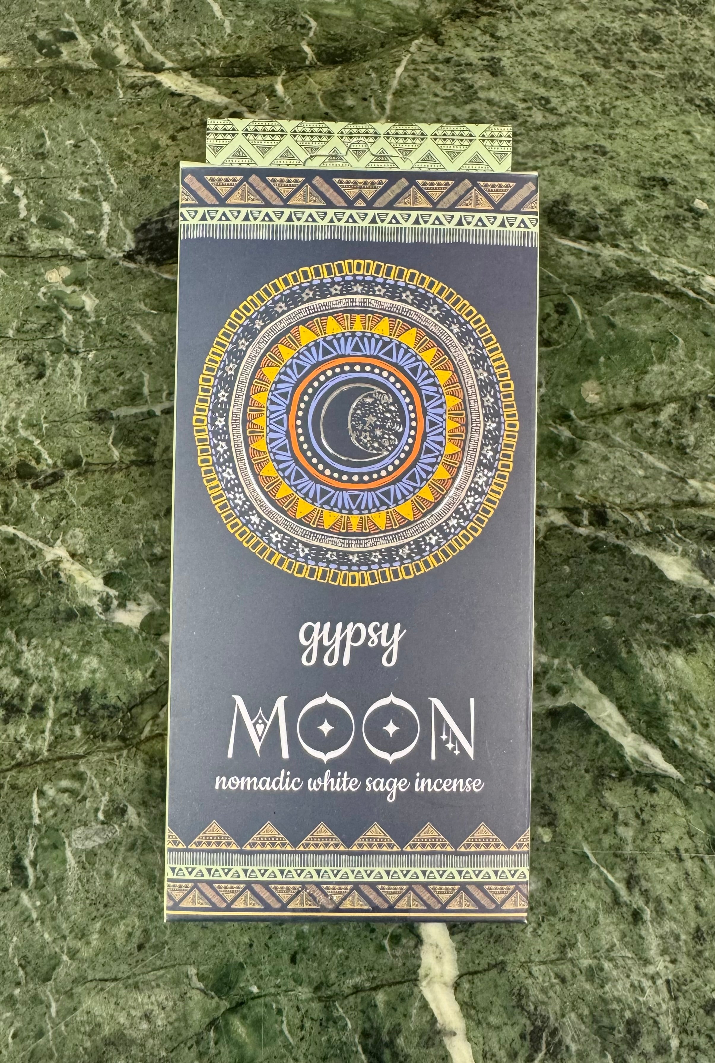 Gypsy Nomadic Røgelse - Moon - Hvid Salvie - Banjara