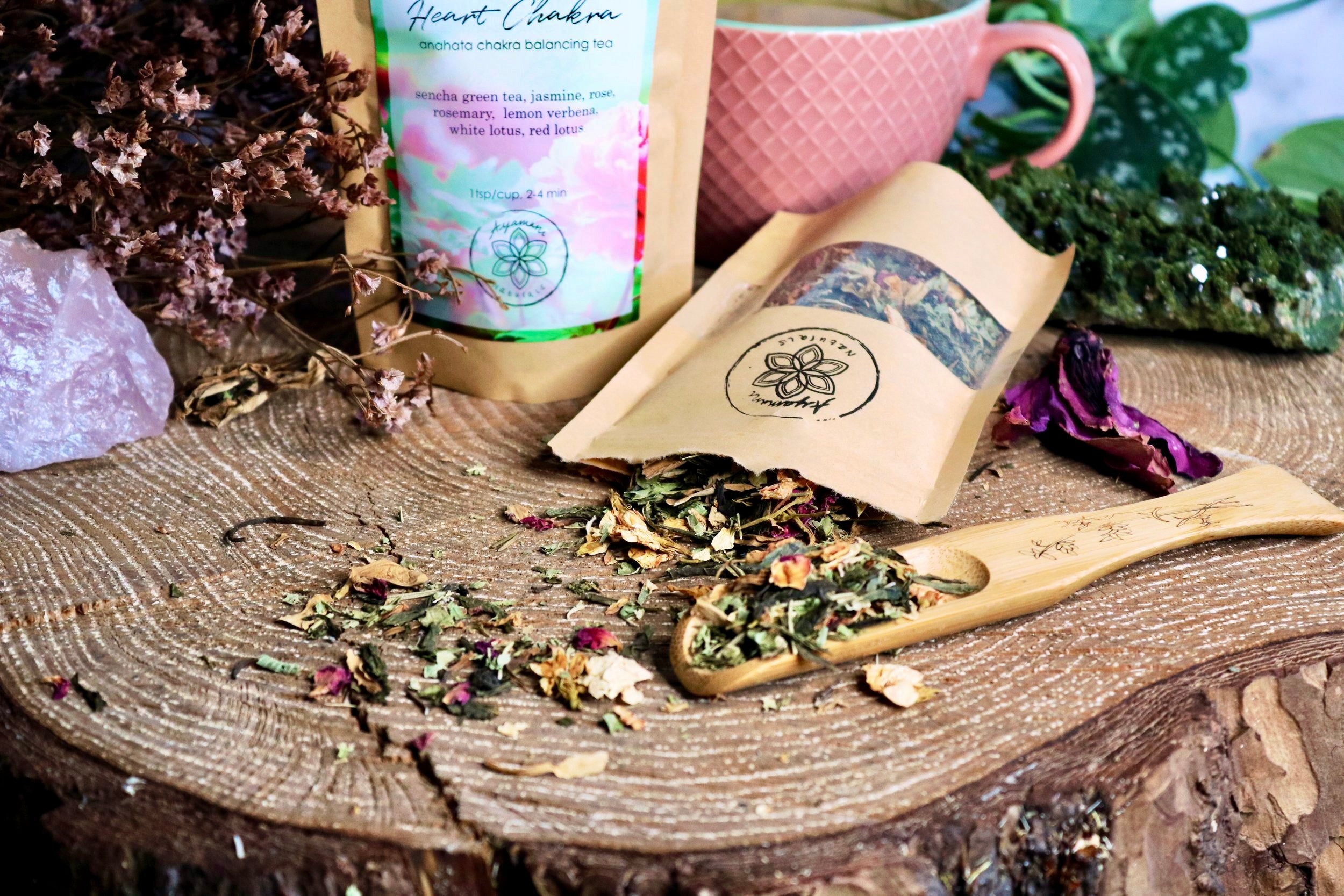 HEART CHAKRA TEA ☽ Hjerte Chakra Te Fra Ayamani Naturals ☽ 85 gram