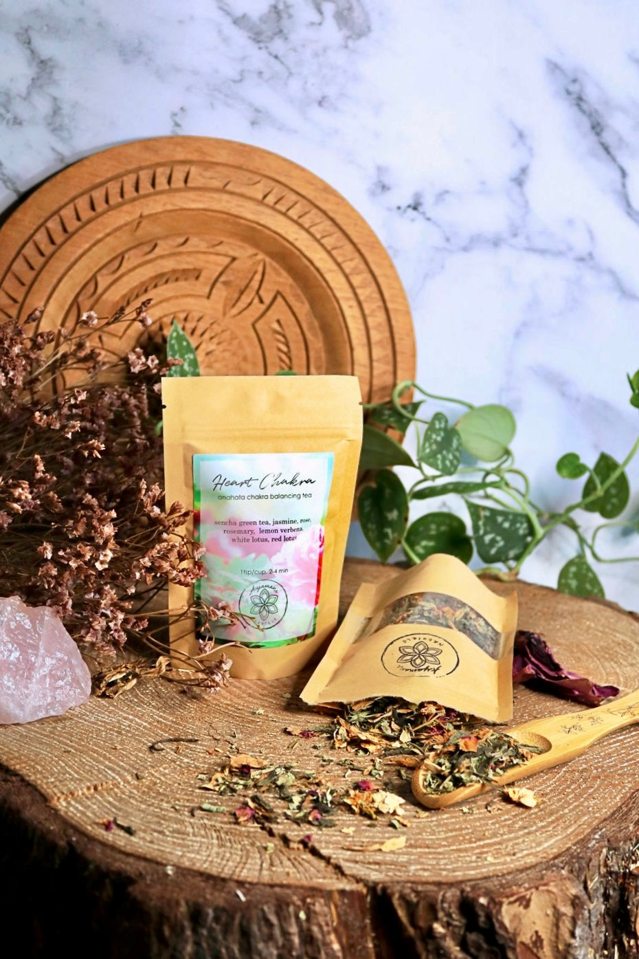 HEART CHAKRA TEA ☽ Hjerte Chakra Te Fra Ayamani Naturals ☽ 85 gram