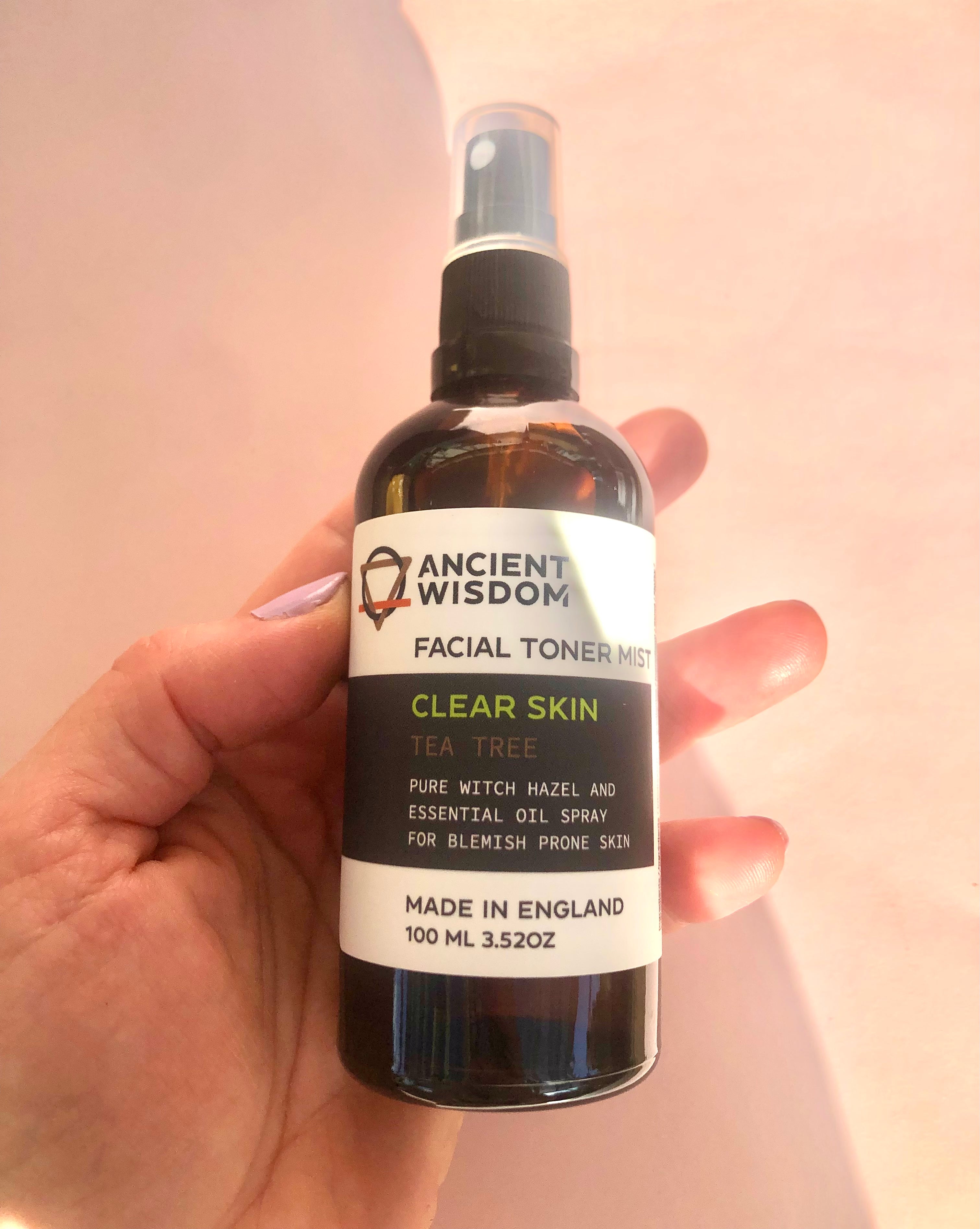 Facial Toner Mist ☽ Clear Skin Tea Tree ☽ fra Ancient Wisdom ☽ 100 ml