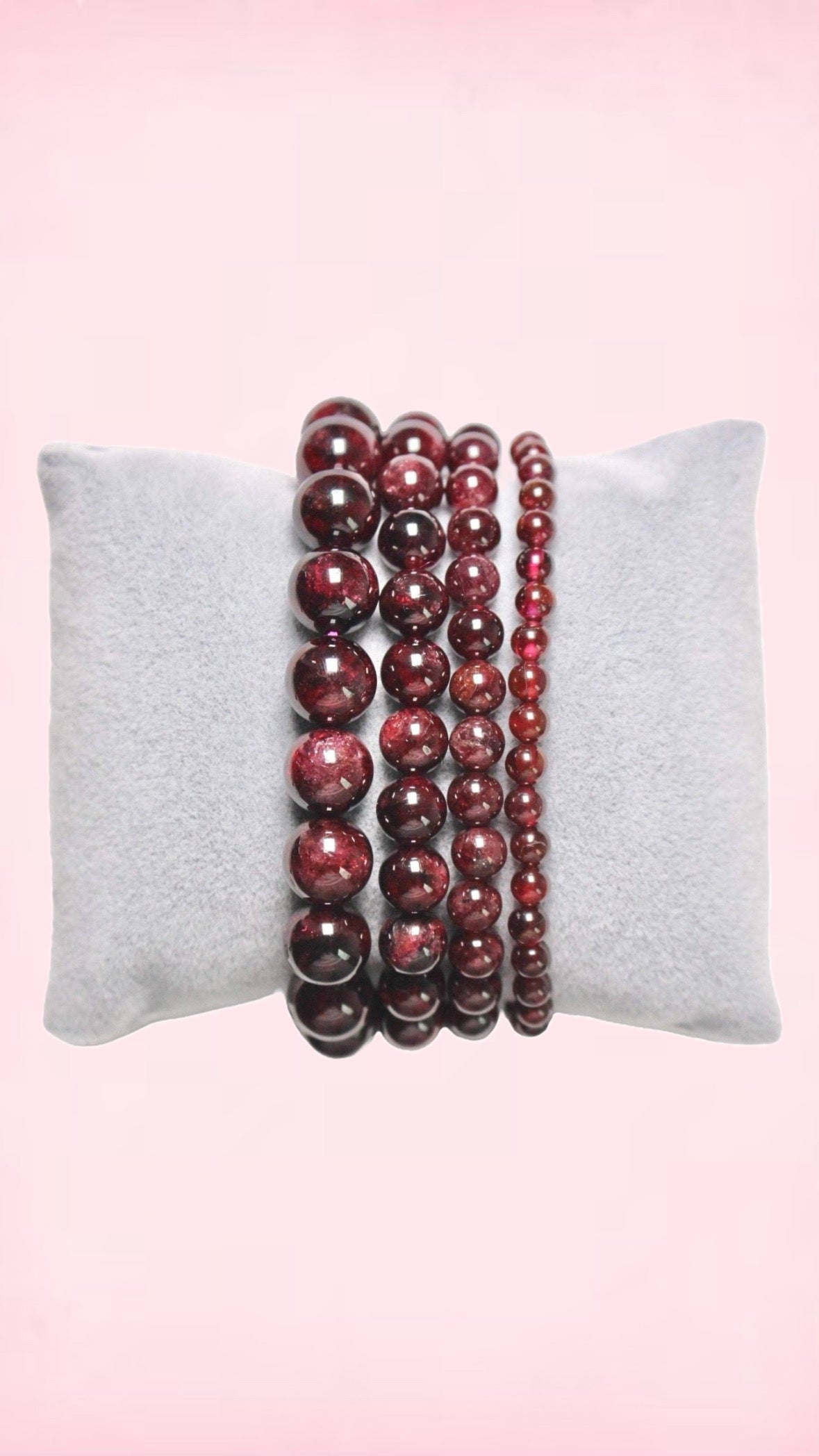 Granat Armbånd ☾ ♡ Kærlighed, Seksualitet & Kundalini ♡ ( 6mm.)