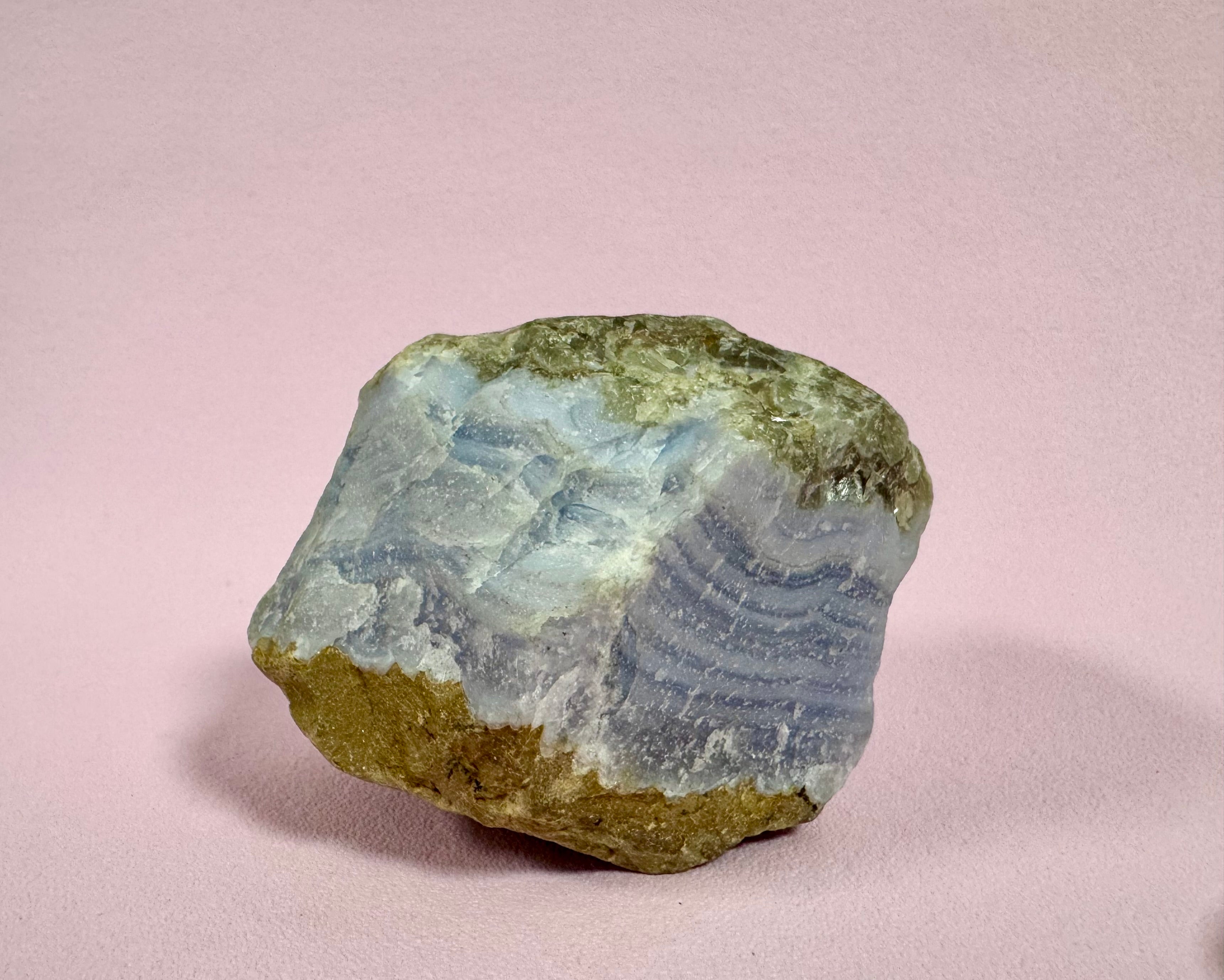 Blonde agat rå - ro, balance & blid styrke 8x6x7 cm 327 gram