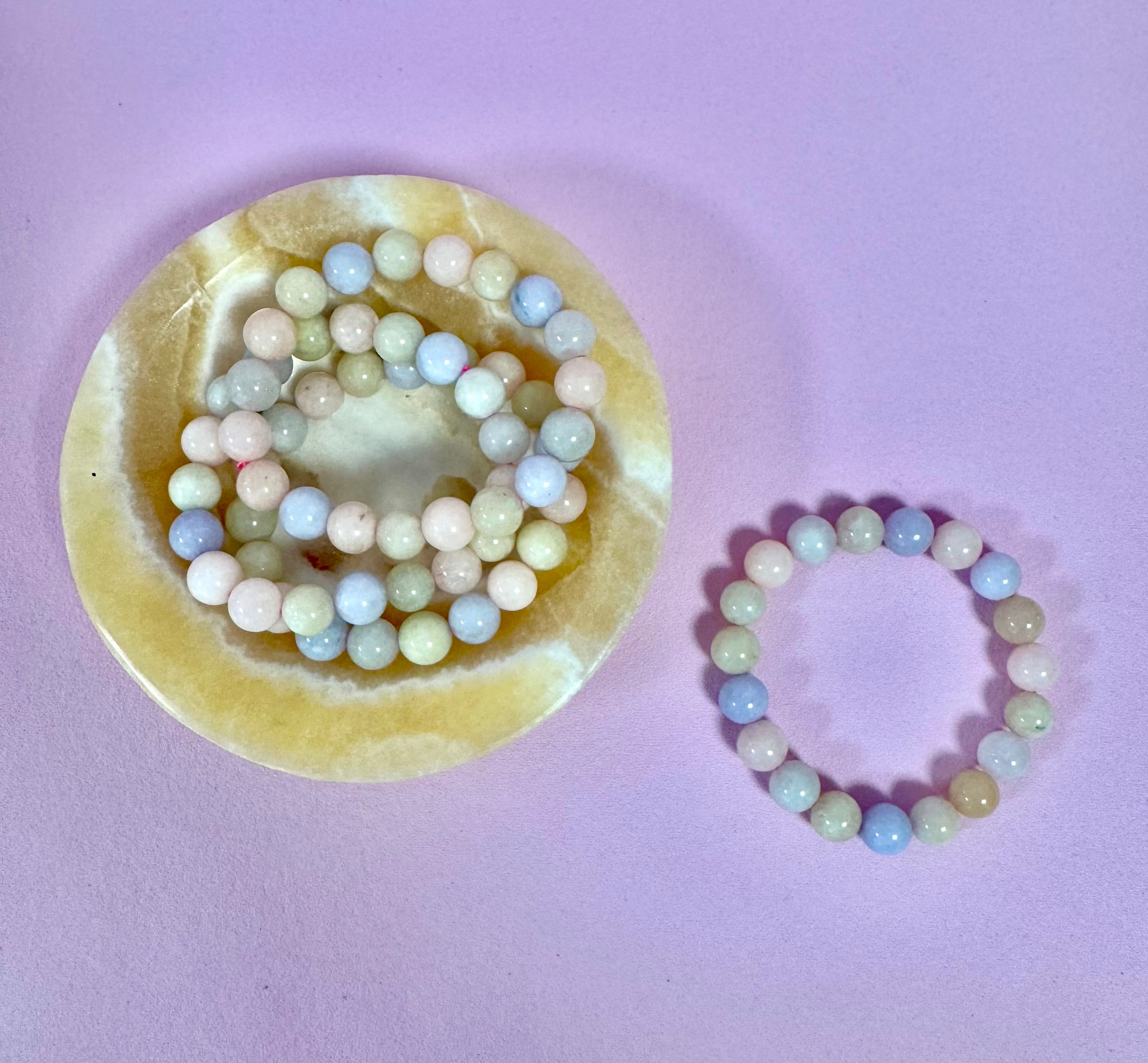 Morganit & Akvamarin Armbånd ☾ (10mm)