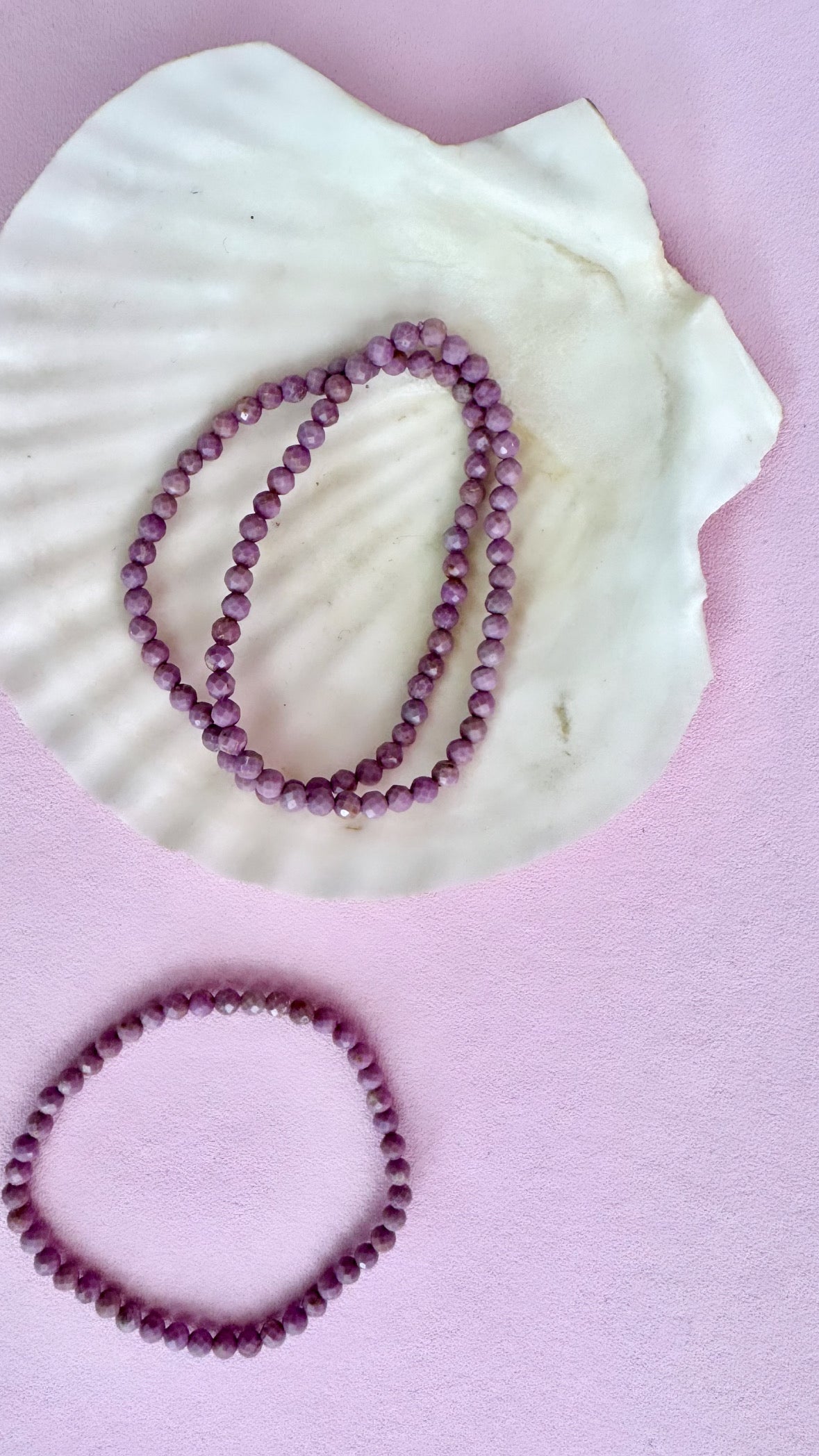 Månesøster Krystaller Facetteret Phosphosiderit ☾ Armbånd 2mm og 4mm ☾ Spirituel vækkelse, sindsro, sandhed & glæde ☾