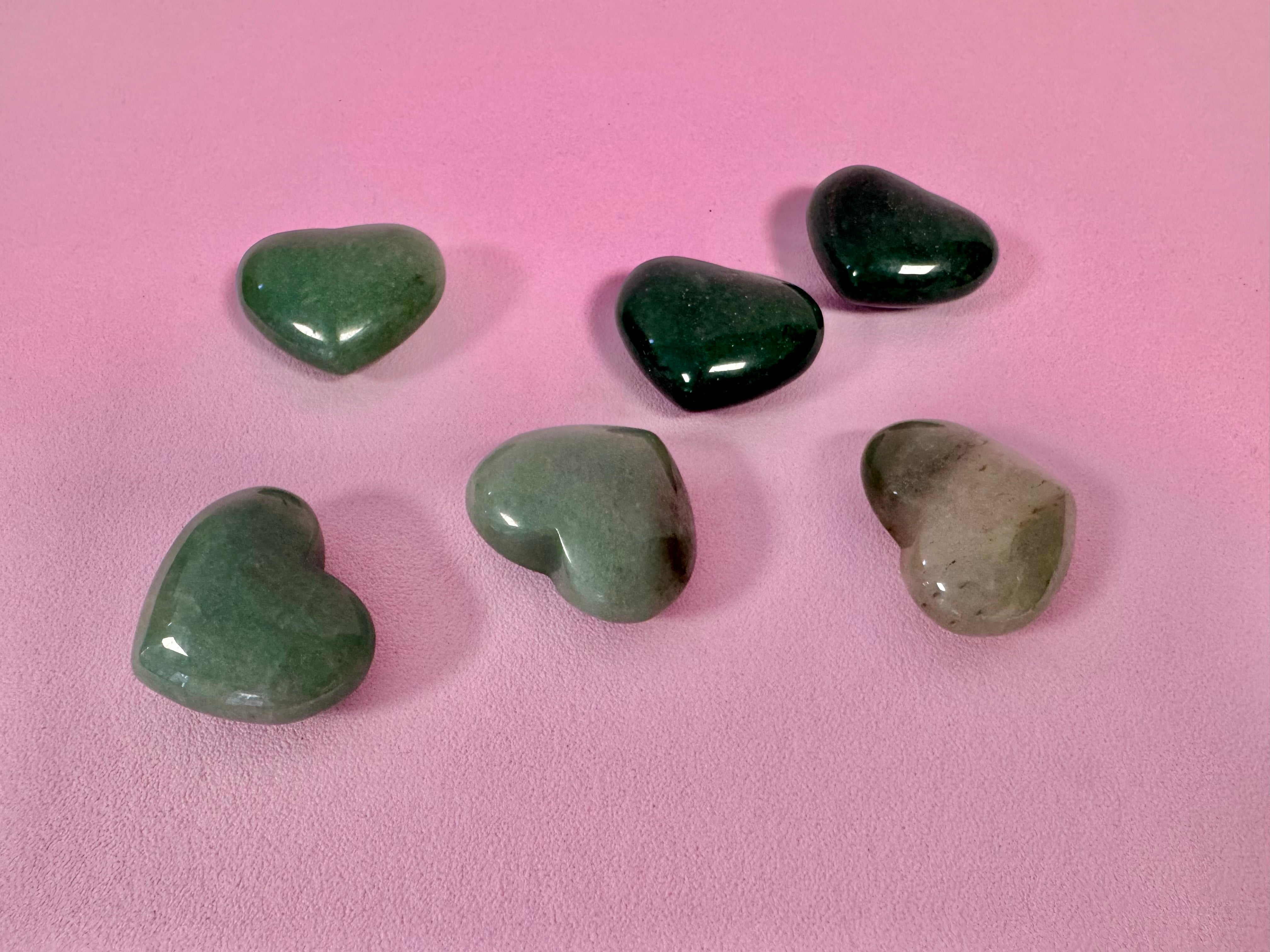 Aventurin Hjerte - Kærlighed, Rigdom & Lykke - 3,3 cm.