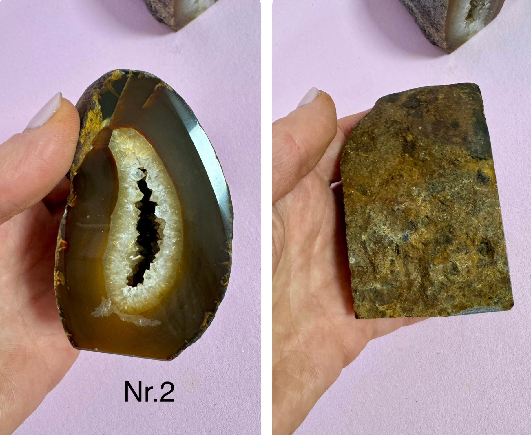 Månesøster Krystaller Horsens - Agat Geode ☽ Selvrespekt, Jordforbindelse, Selvstændighed / MÅNESØSTER.DK / MAANESOESTER.DK