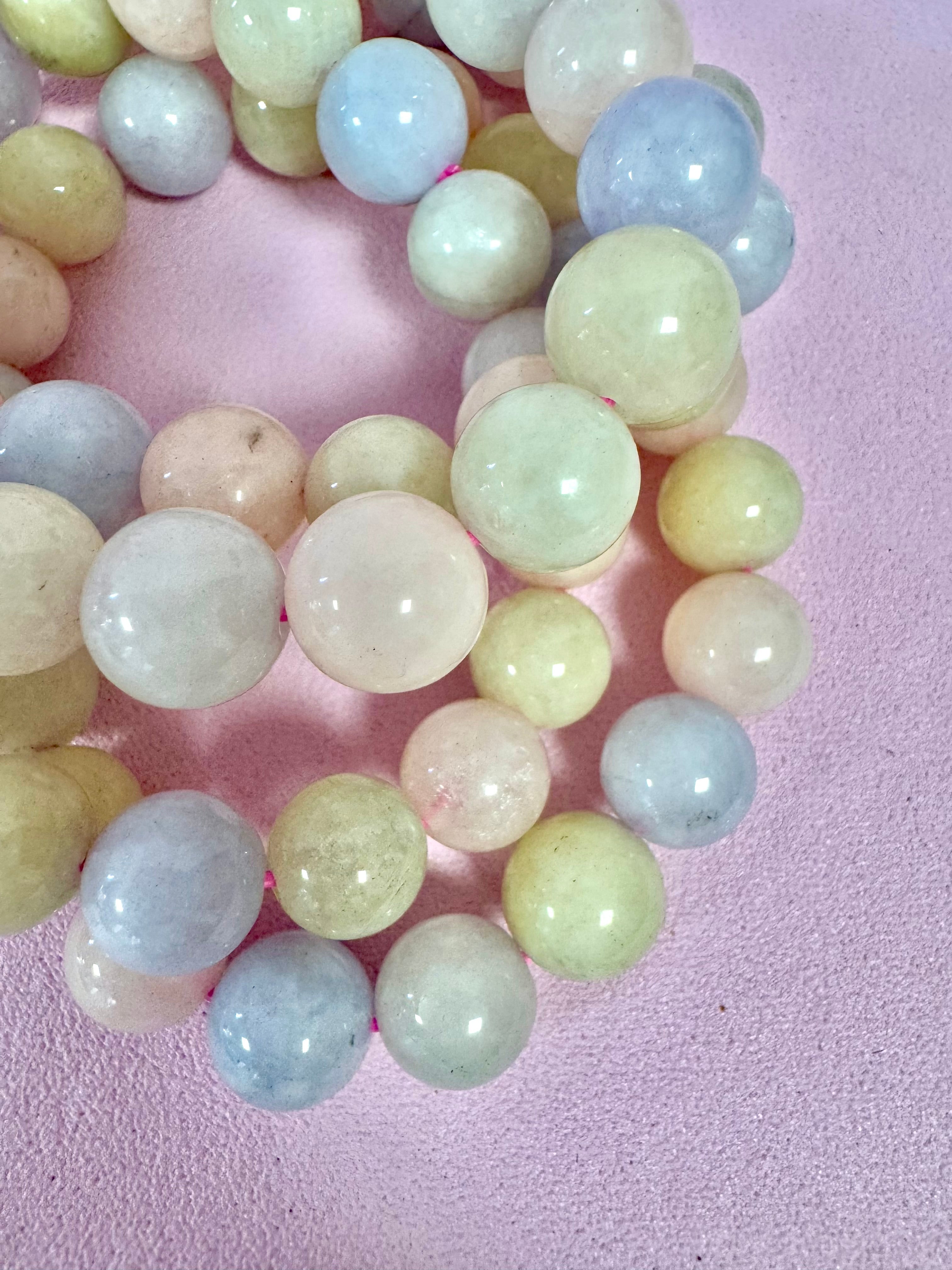 Morganit & Akvamarin Armbånd ☾ (10mm)