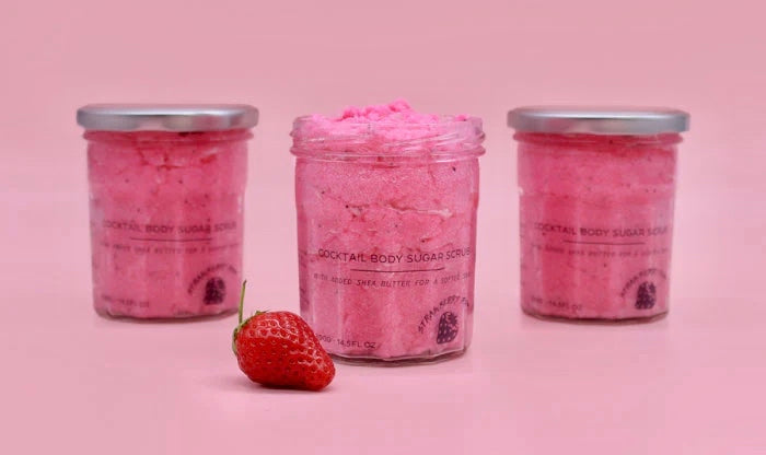 Månesøster Krystaller Strawberry Rum Cocktail Sugar Body Scrub