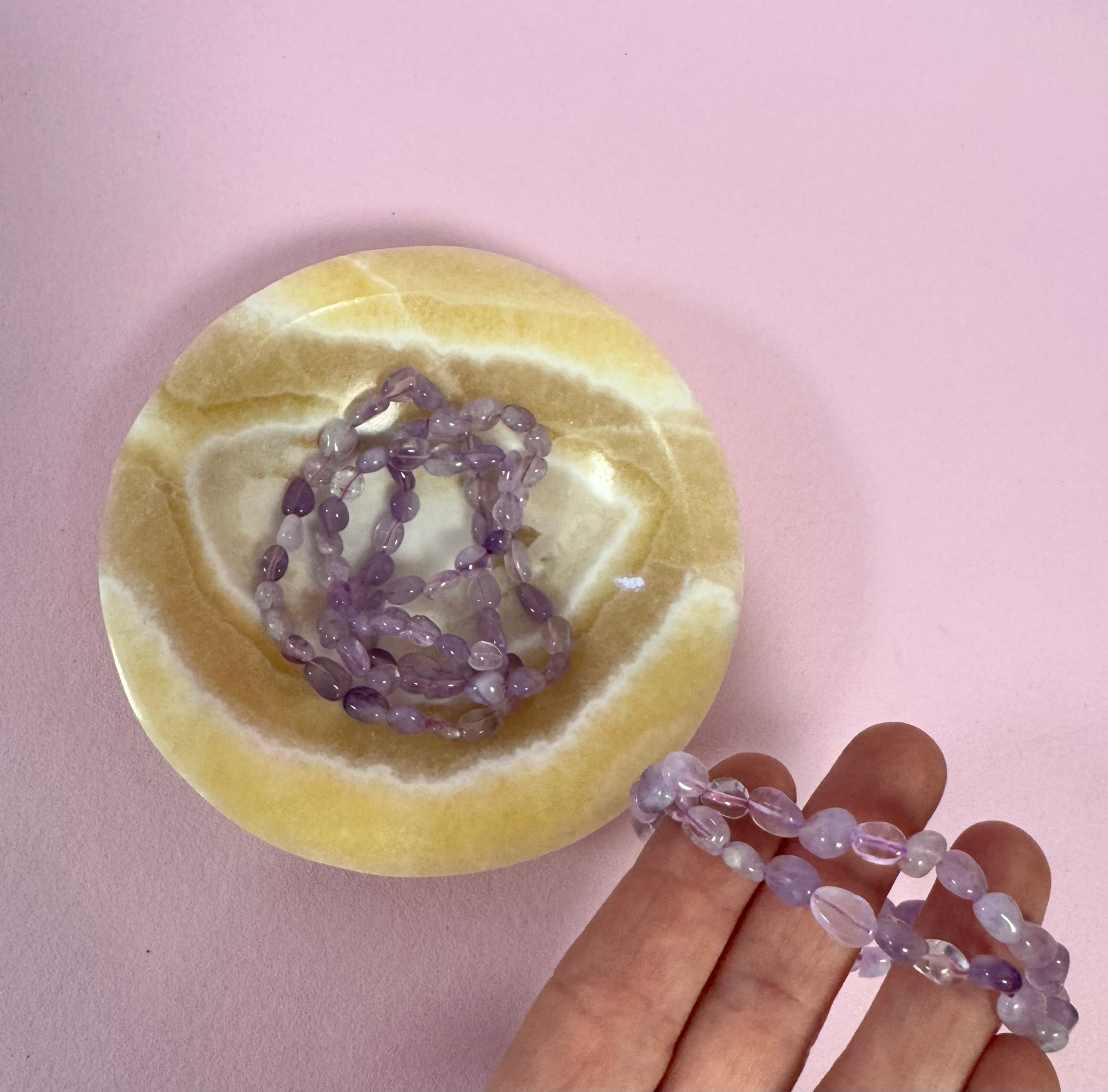 Lavendel Ametyst Armbånd ☾ RO, HEALING & SELVKÆRLIGHED ☾