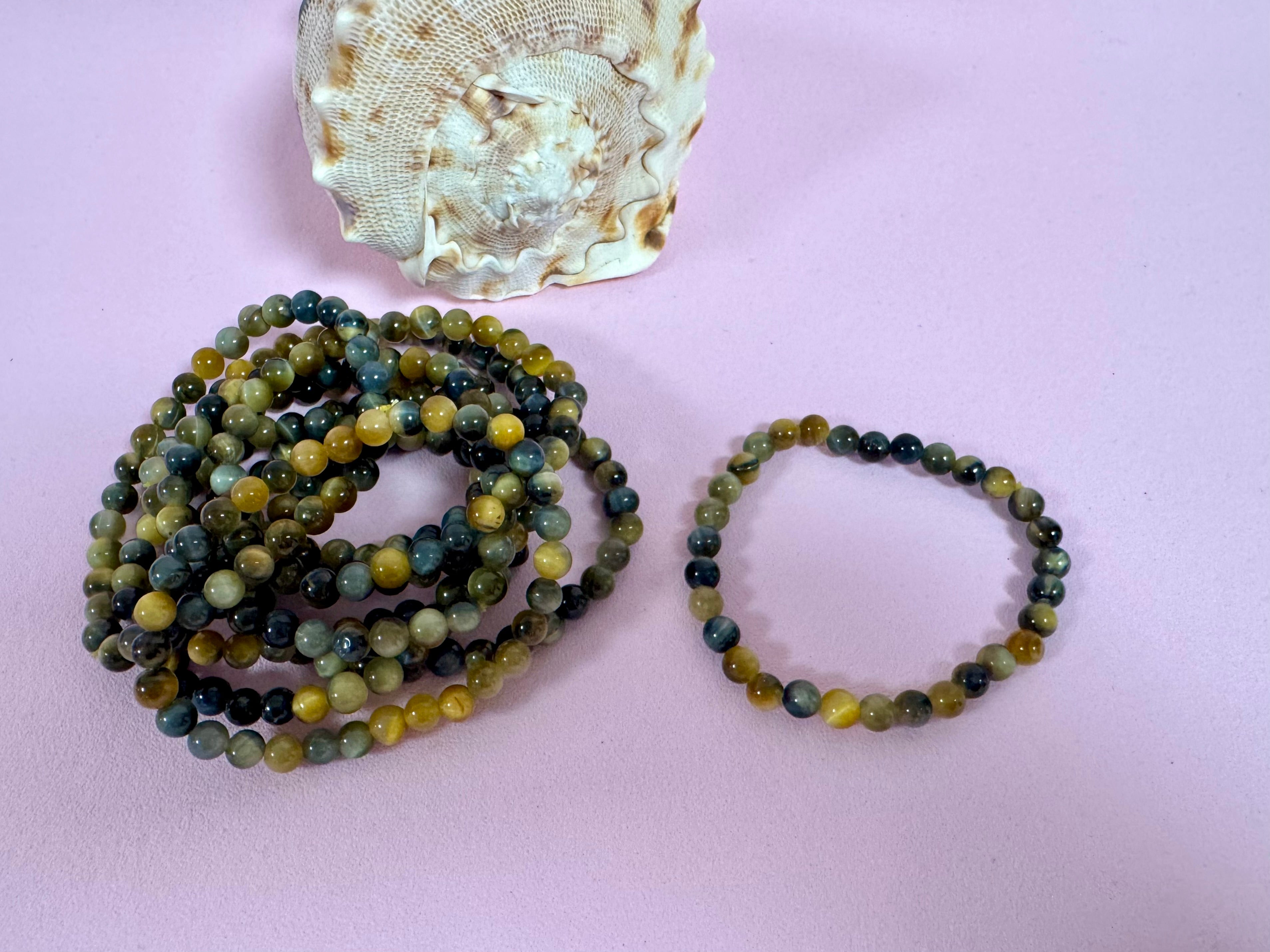 Månesøster Krystaller - Septarie Armbånd - i dyb kontakt med Moderjord, healer ængstelighed, frustration, bekymringer & depression - 6 mm / MÅNESØSTER.DK / MAANESOESTER.DK
