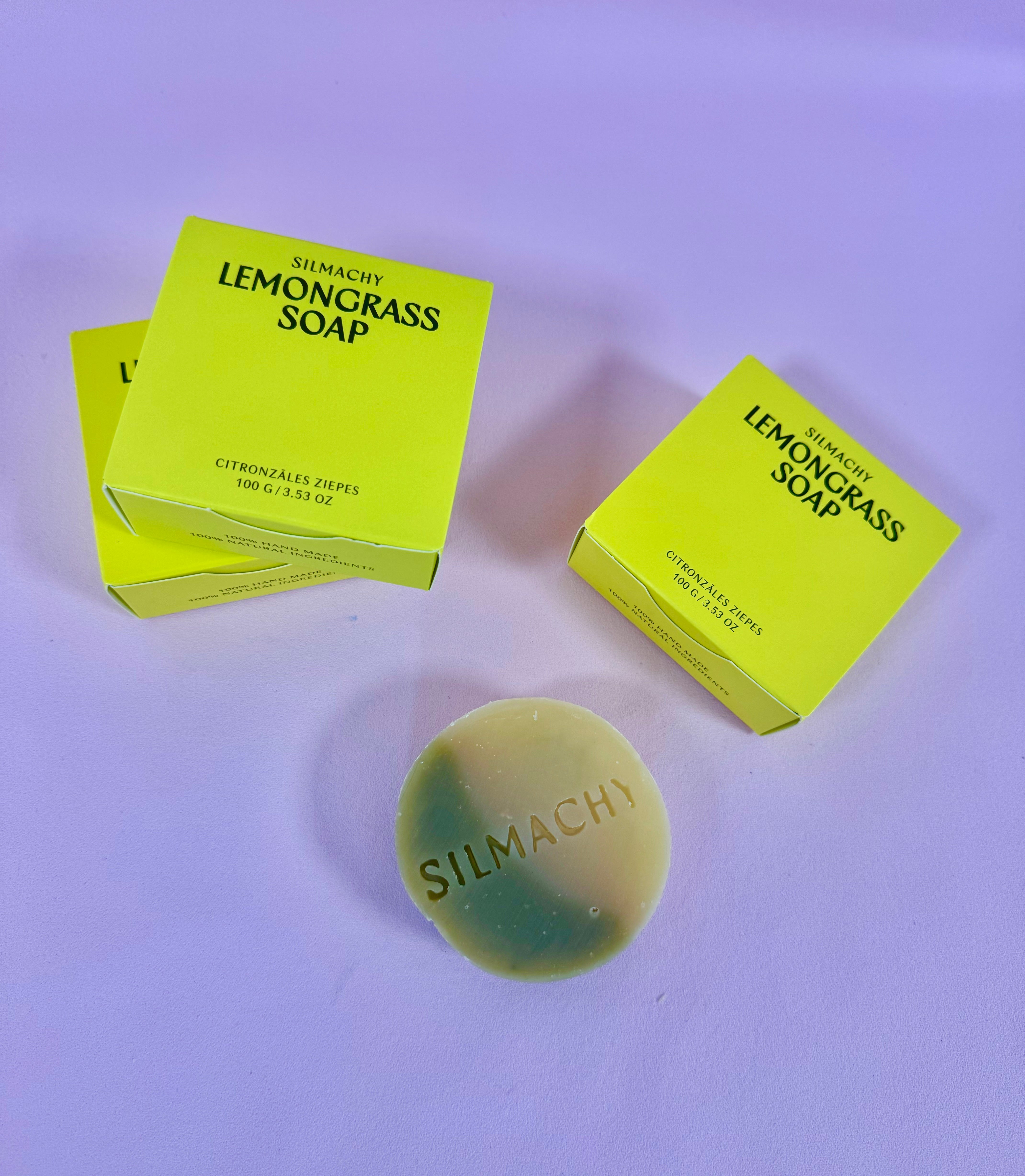 SILMACHY naturlig & opløftende Citrongræssæbe - 100 g - Blødt skummende hånd- og kropssæbe med frisk og citrusagtig citrongræsolie.
