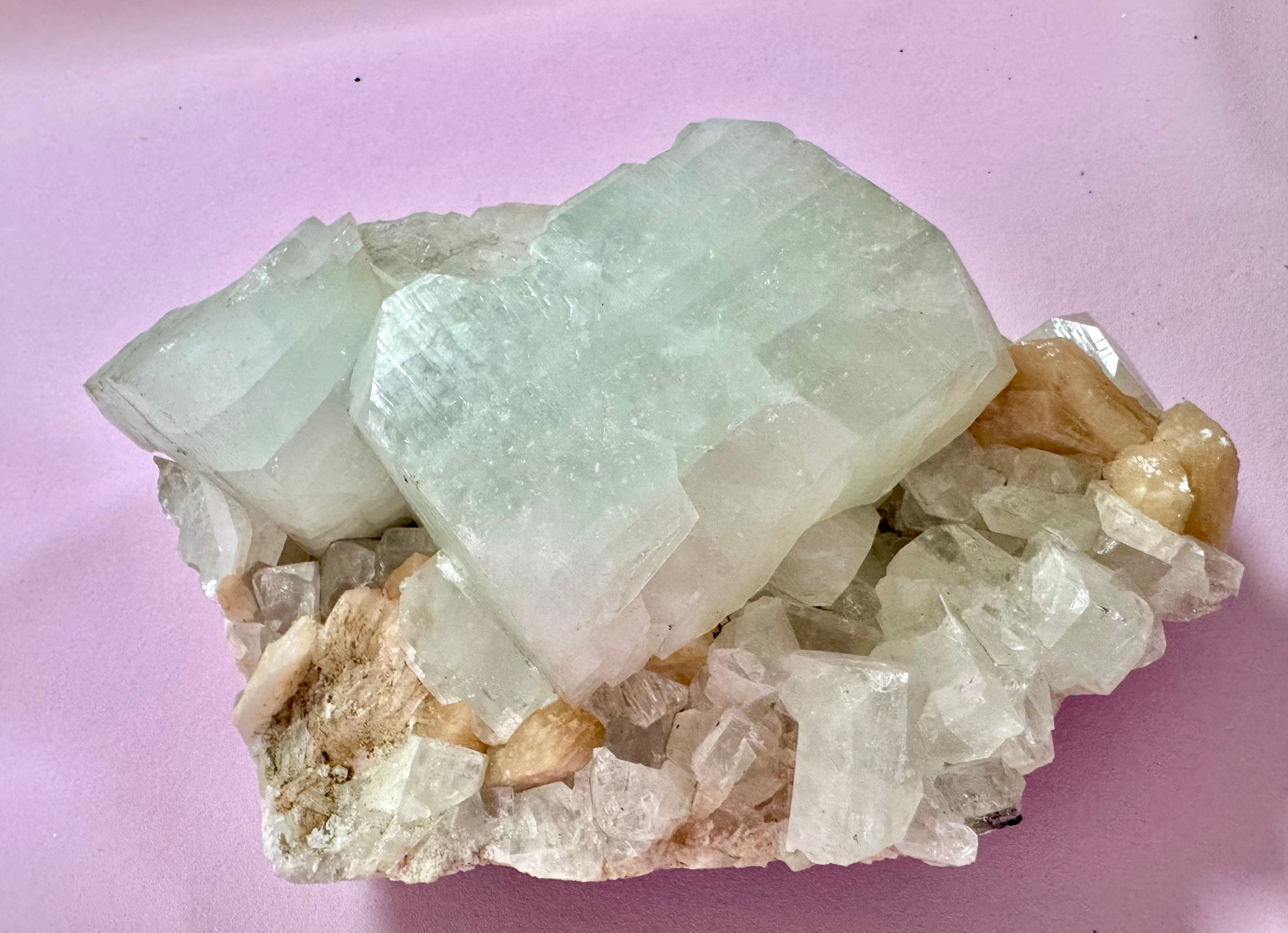 Kæmpe Apophyllit klynge – Zeolit ☾ nr. 222 - 3,5 kg