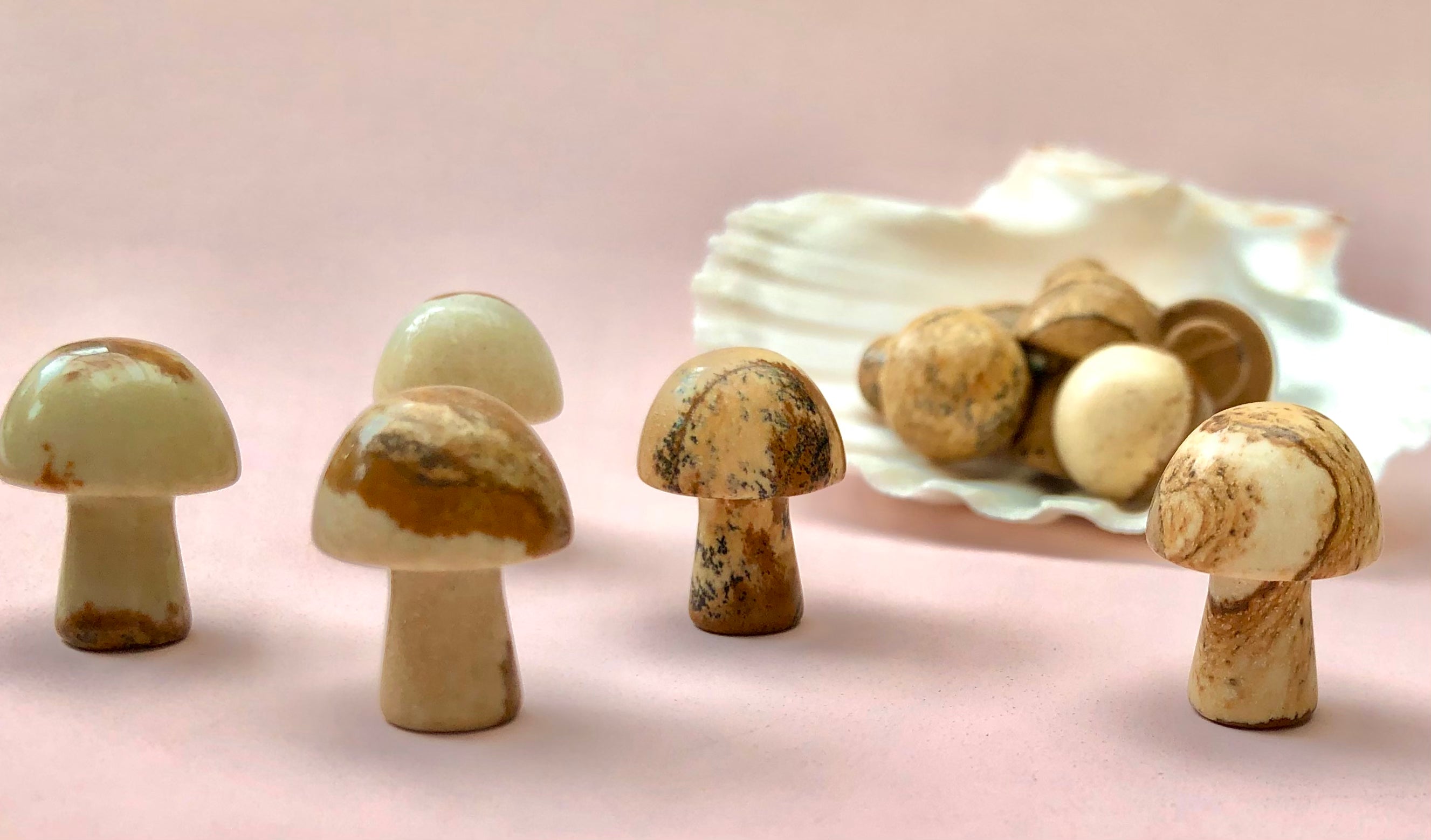 Månesøster Krystaller - Picture / Billed Jaspis Svamp ☽ 2 cm