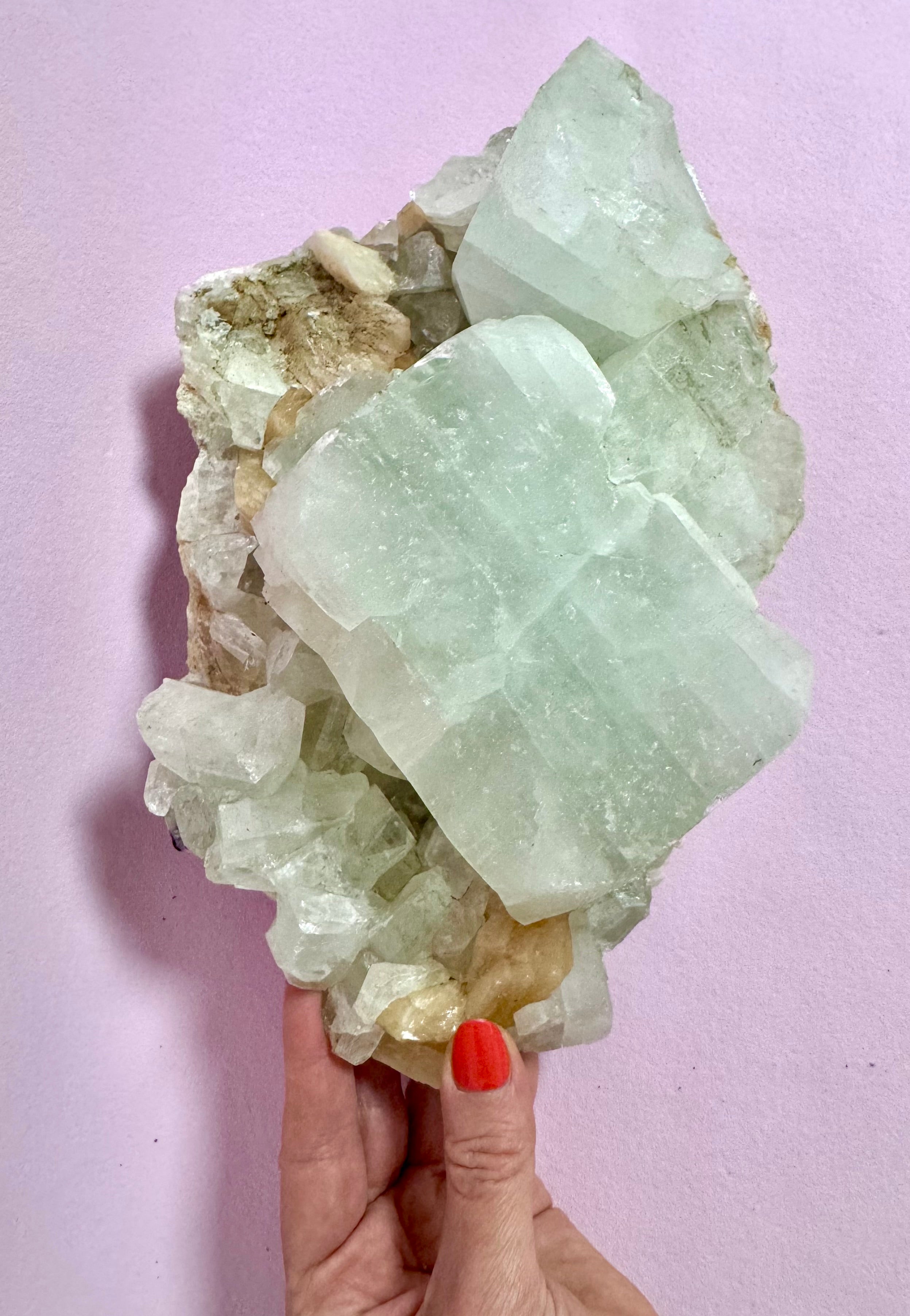 Stor Apophyllit klynge – Zeolit ☾ nr. 222 - 3,5 kg