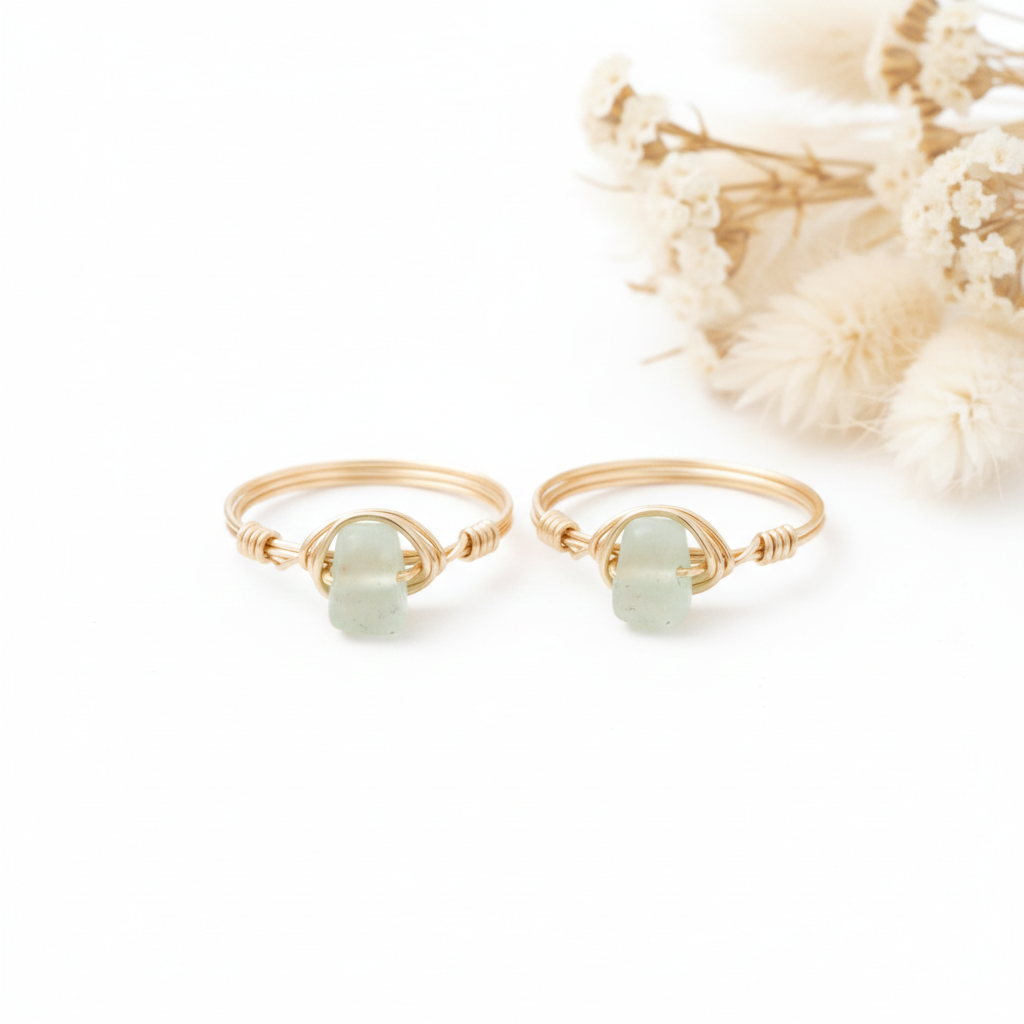 Grøn Aventurin Stenring