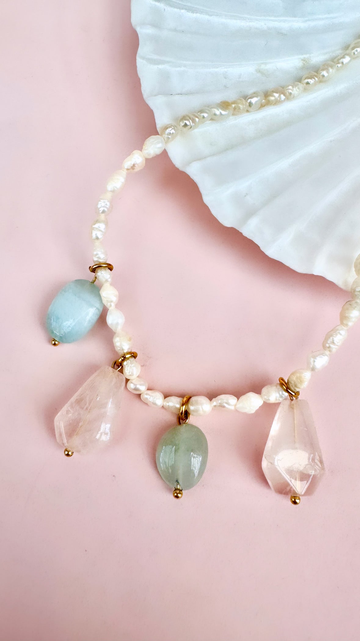 Håndlavet - Pearl - CHOKER HALSKÆDE ♡ Fra OE! Italien