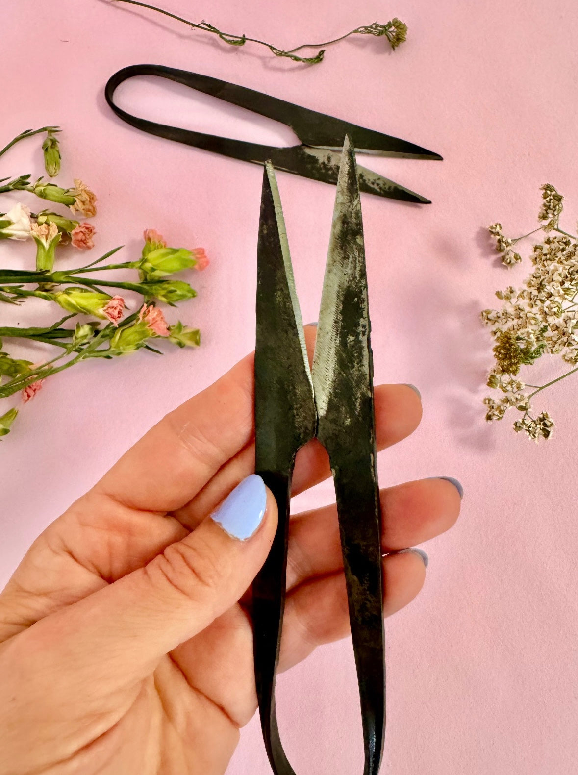 Månesøster Krystaller Horsens - Håndsmedet Urtesaks fra Authentic Blades - (8 cm. lang) / MAANESOESTER.DK / MÅNESØSTER.DK