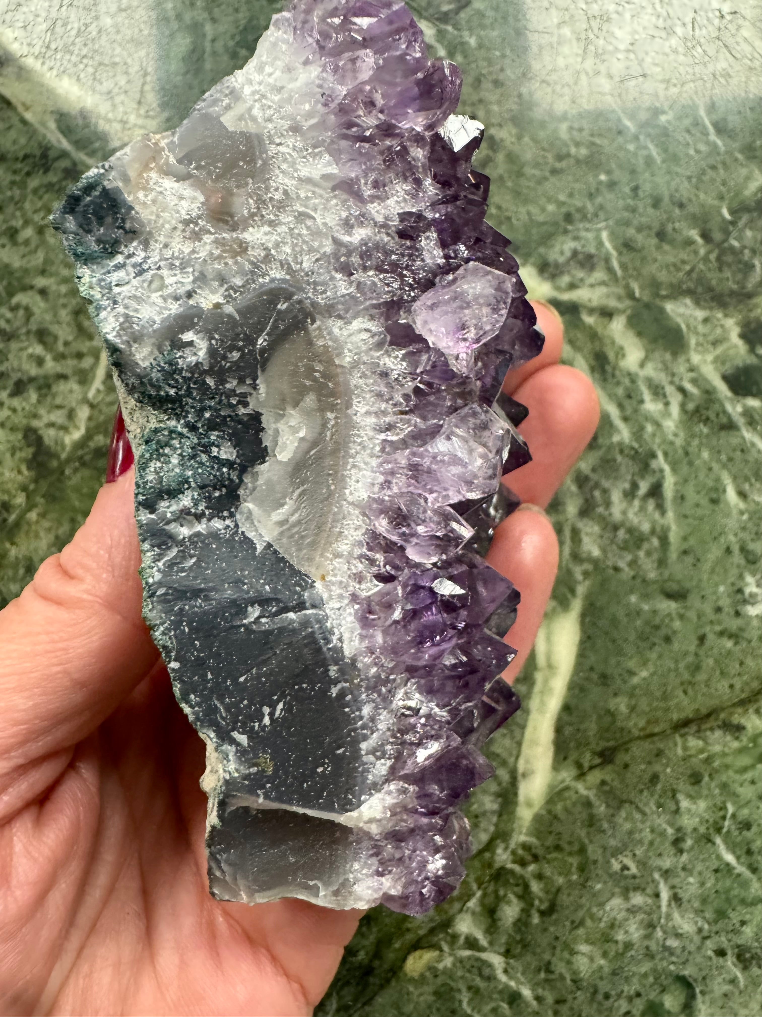 Ametyst rå klynge - RO, HEALING & SELVKÆRLIGHED 362 gram