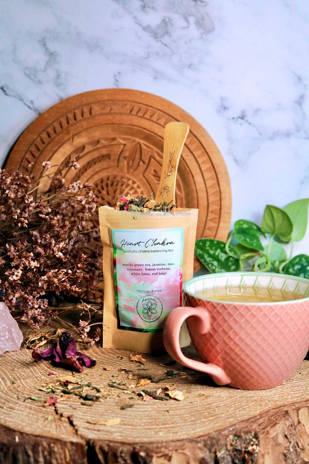 HEART CHAKRA TEA ☽ Hjerte Chakra Te Fra Ayamani Naturals ☽ 85 gram