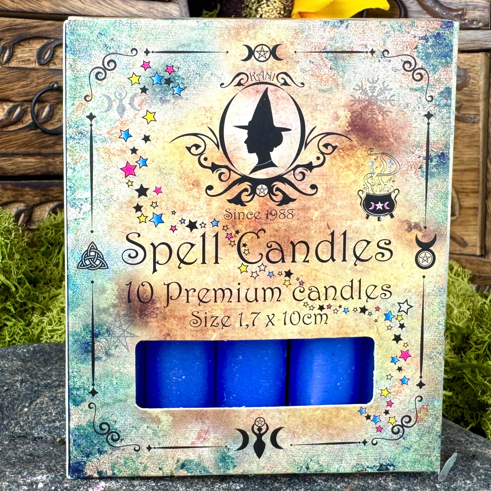 Spell Candles - Mørke Blå - Insight & Protection - Fra Kani Natur Apotek i Sverige