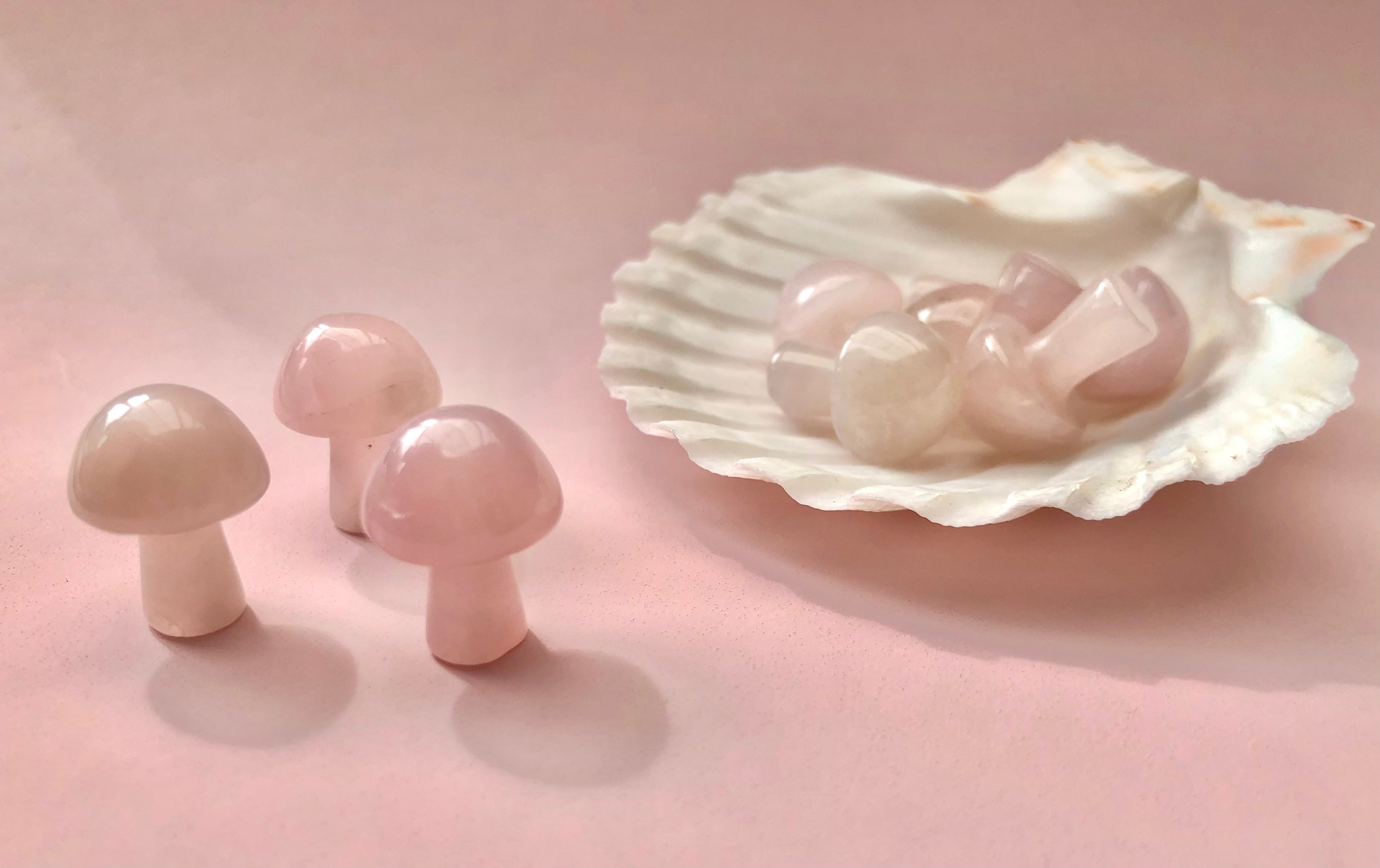 Rosenkvarts Svamp - Ubetinget Kærlighed & Balance Mellem Yin & Yang ♡ 2 cm