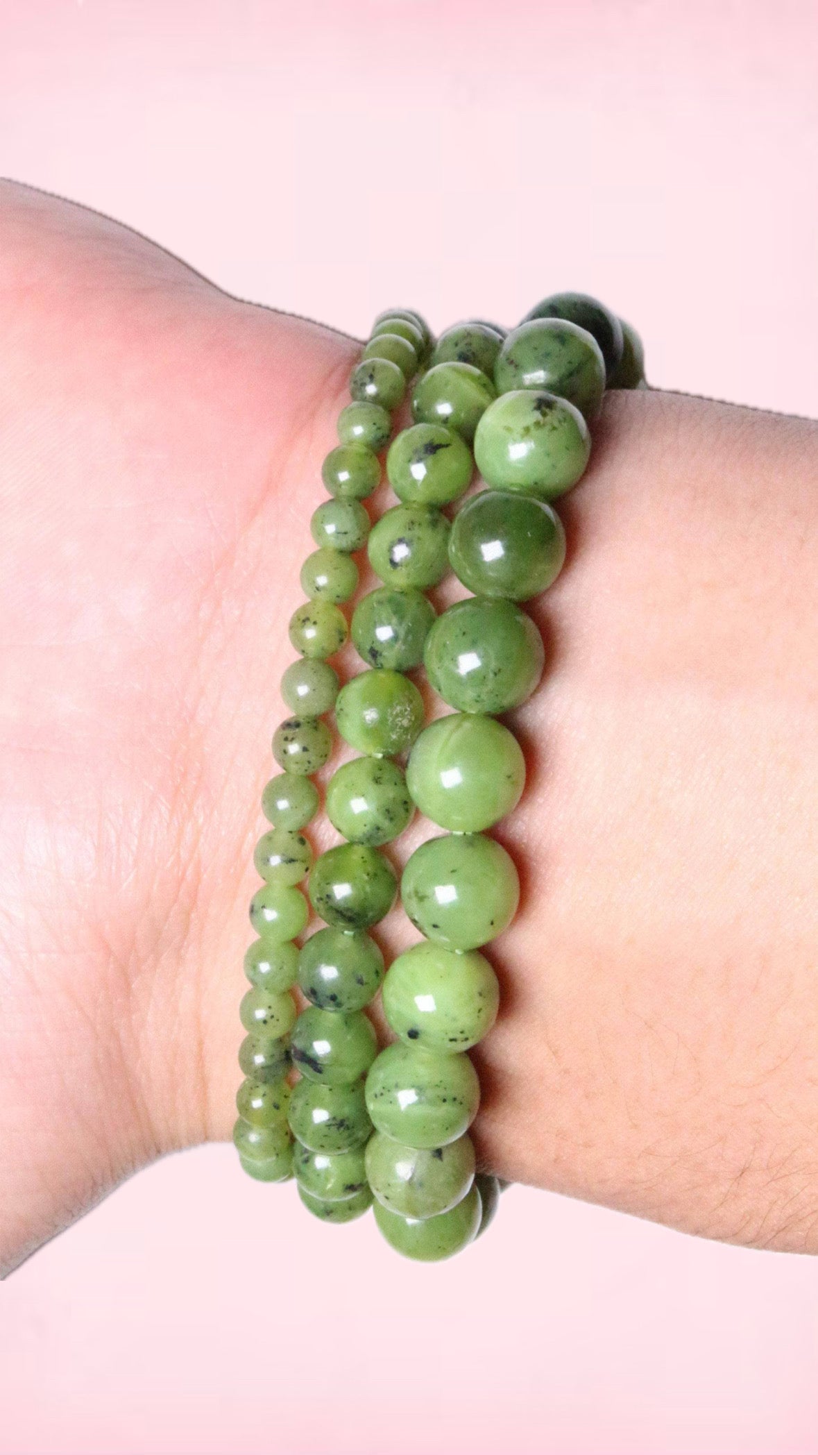 Nefrit Jade Armbånd A+: 4 mm.