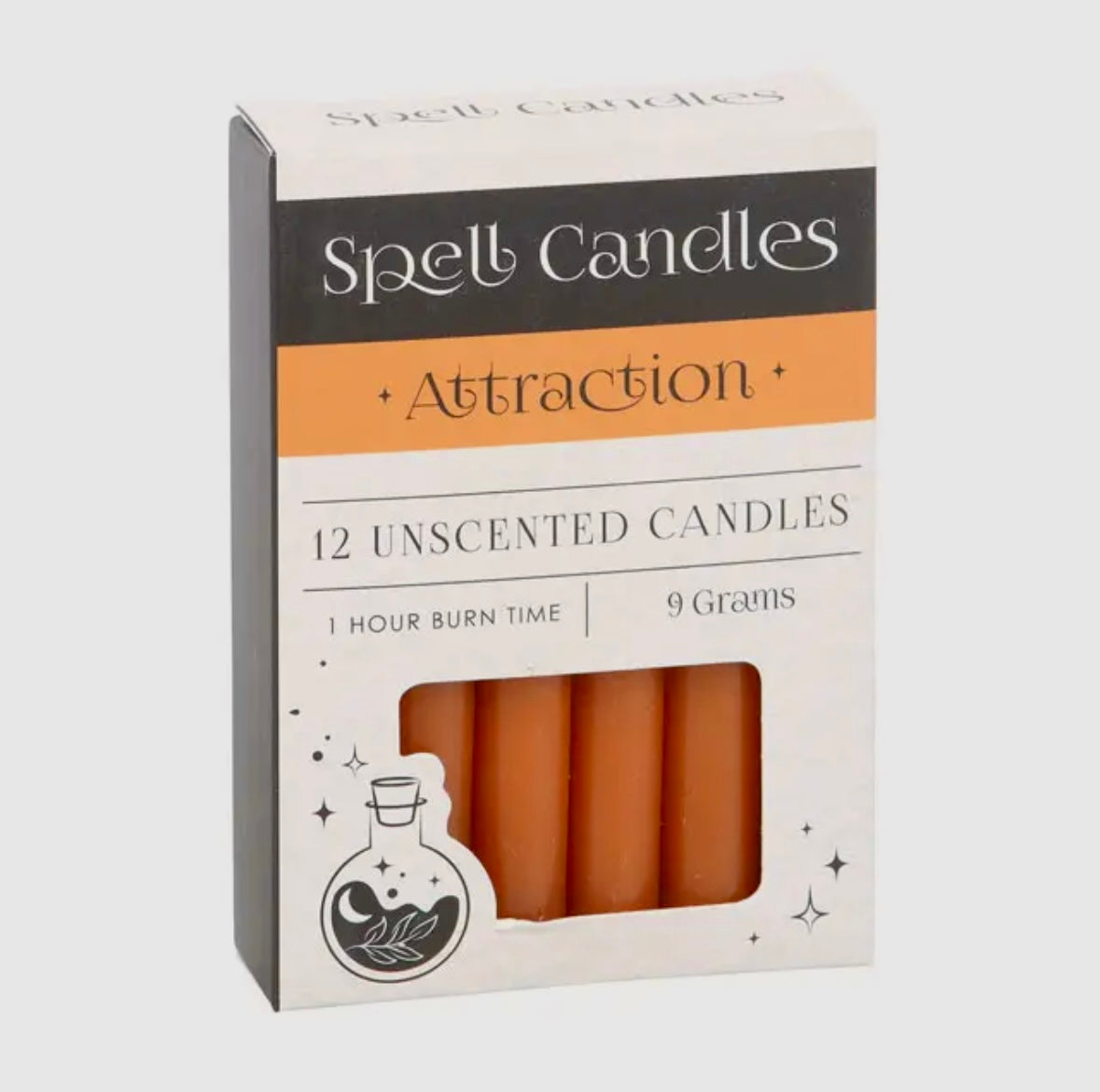 Månesøster Krystaller - Orange ☾ Attraction SPELL CANDLES ☾ For Tiltrækning
