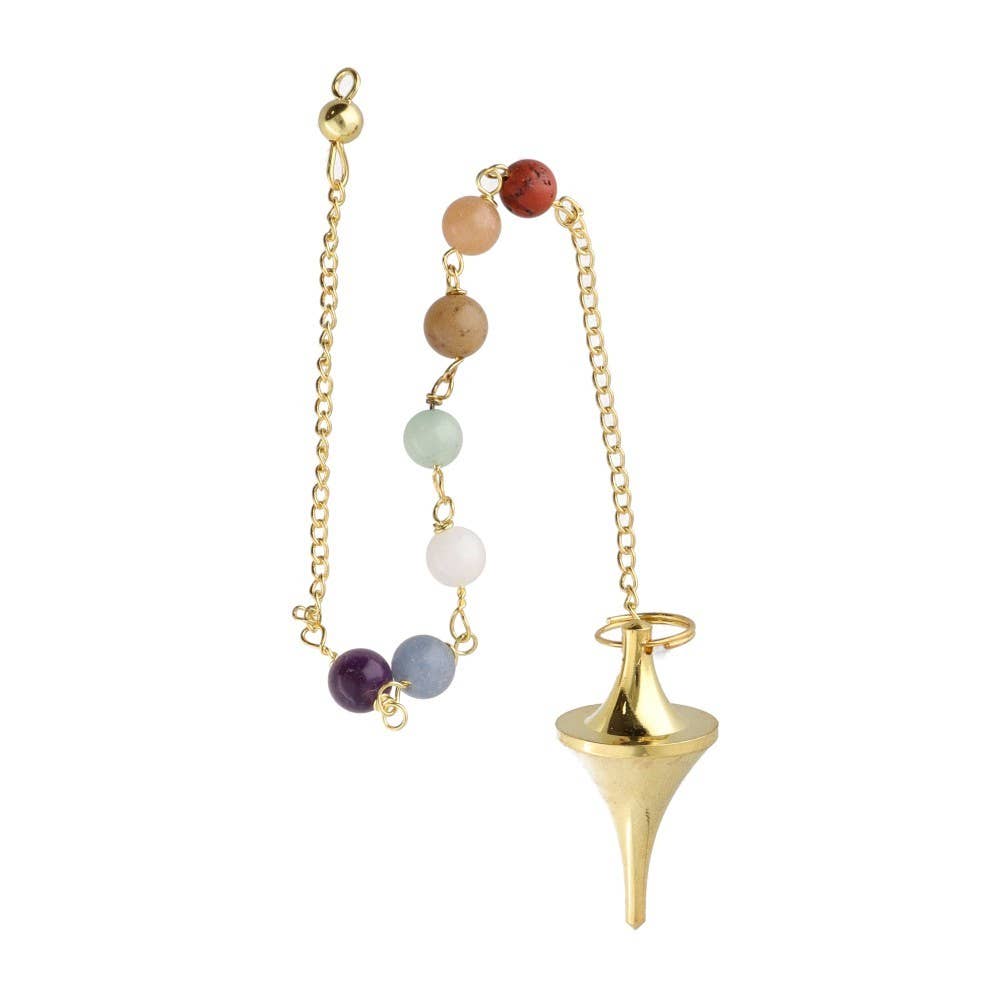 Bronze Kegleformet Pendul med Chakraer