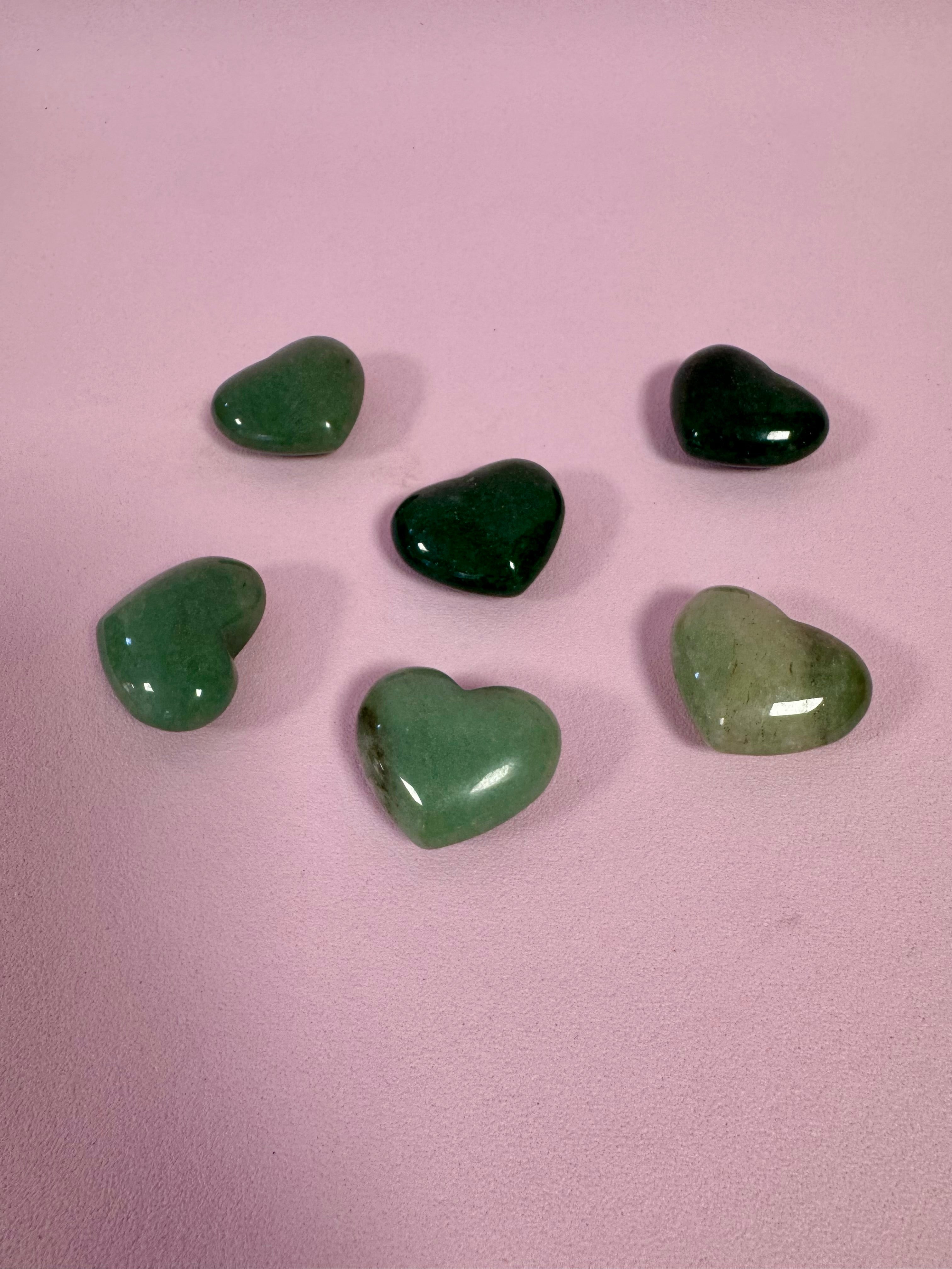 Aventurin hjerte - Kærlighed, Rigdom & Lykke - 3,3 cm