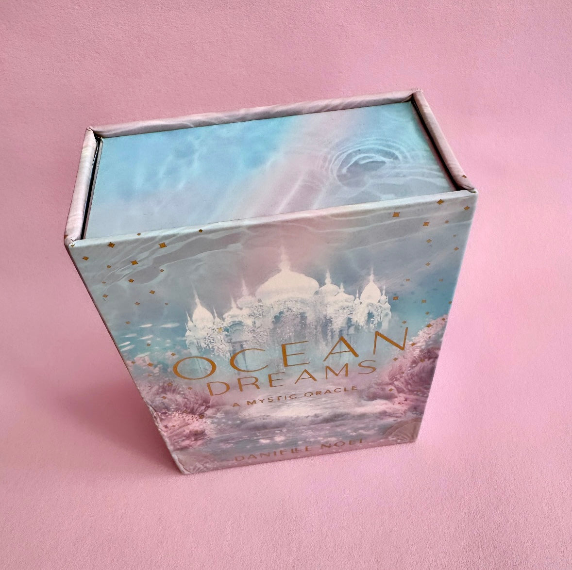 Månesøster Krystaller Ocean Dreams Orakel Kort ☽ Luksuriøse kort med en turkis, glitrende ryg - Danielle Noel