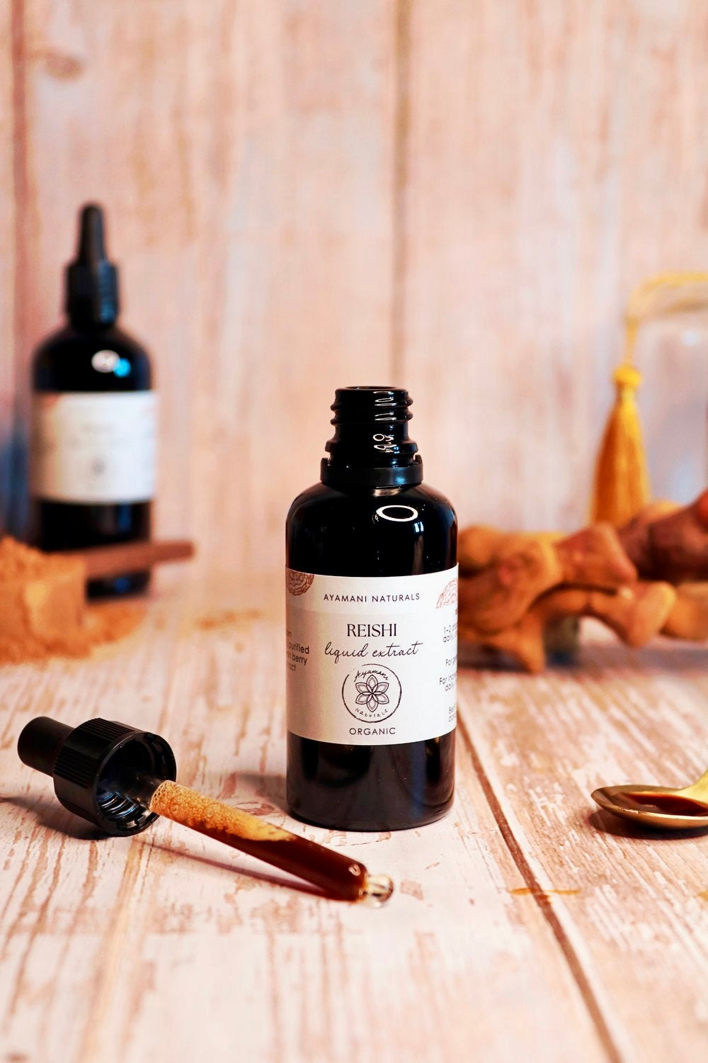 REISHI MUSHROOM DUAL EKSTRAKT ALKOHOLFRI | GANODERMA LUCIDUM - 30 ml. / MAANESOESTER.DK / MÅNESØSTER.DK