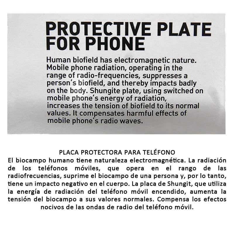 Shungit cirkulær klæbende plade