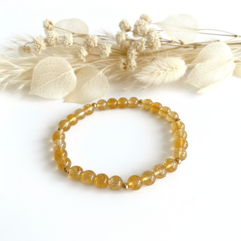 Citrin Armbånd 6mm