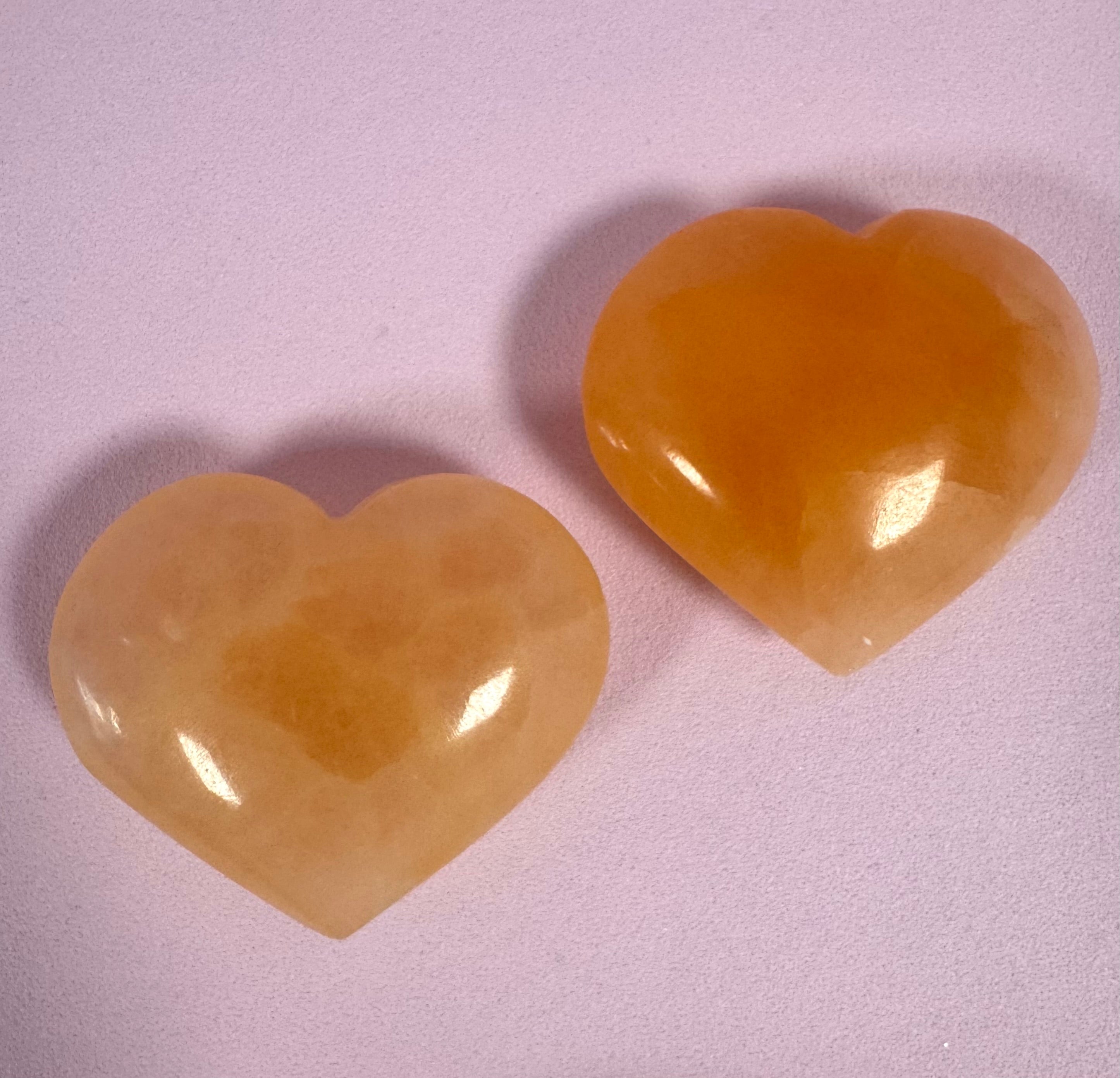 orange selenit hjerte