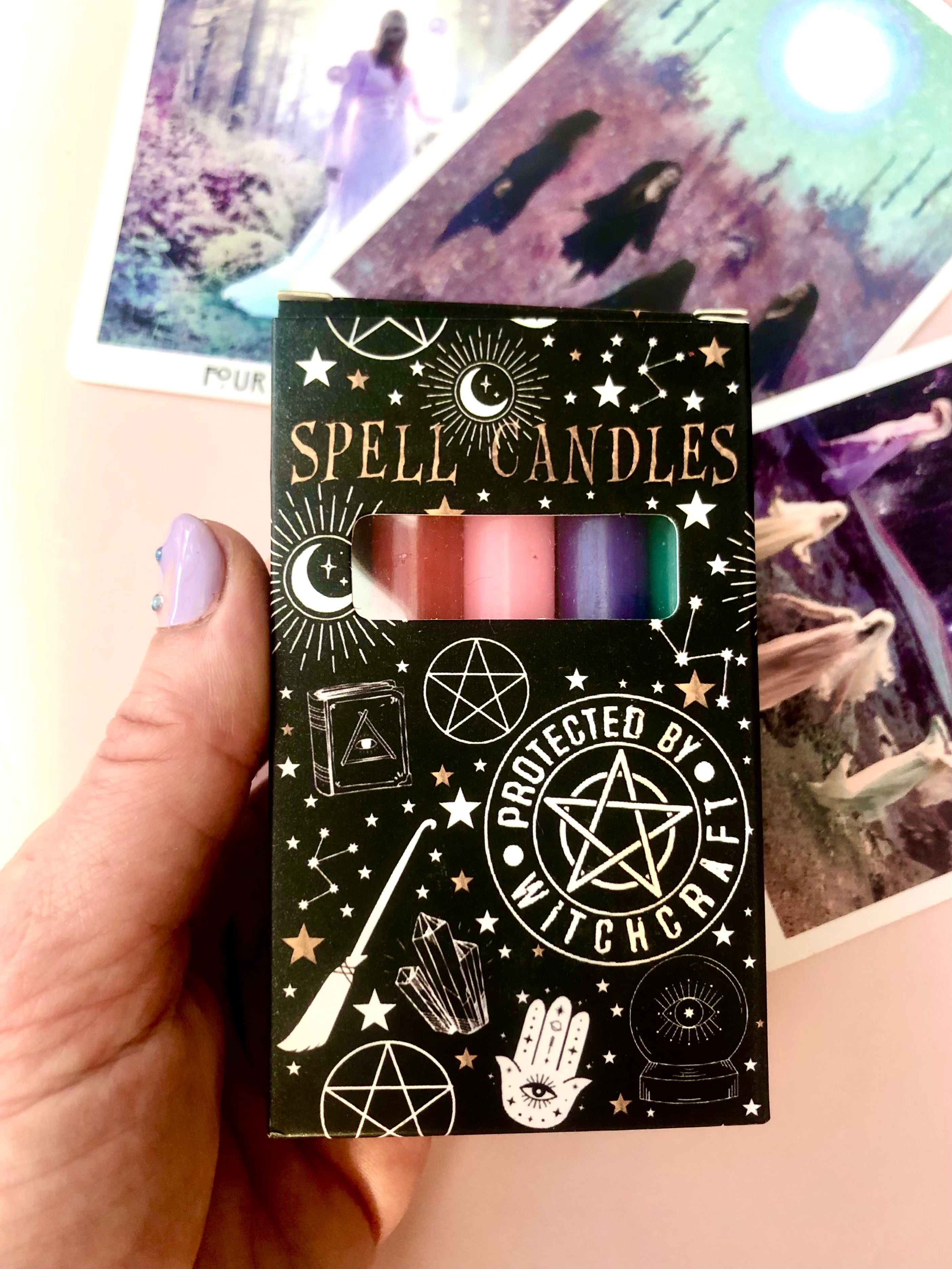 Månesøster Krystaller Protected by Witchcraft SPELL CANDLES