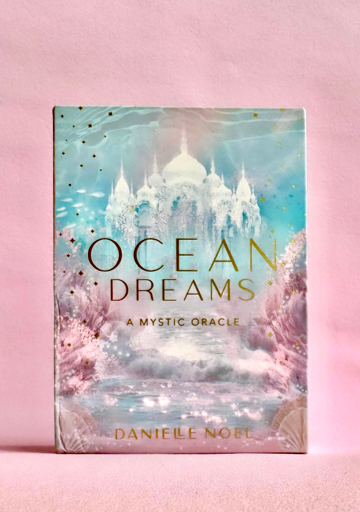 Månesøster Krystaller Ocean Dreams Orakel Kort ☽ Luksuriøse kort med en turkis, glitrende ryg - Danielle Noel