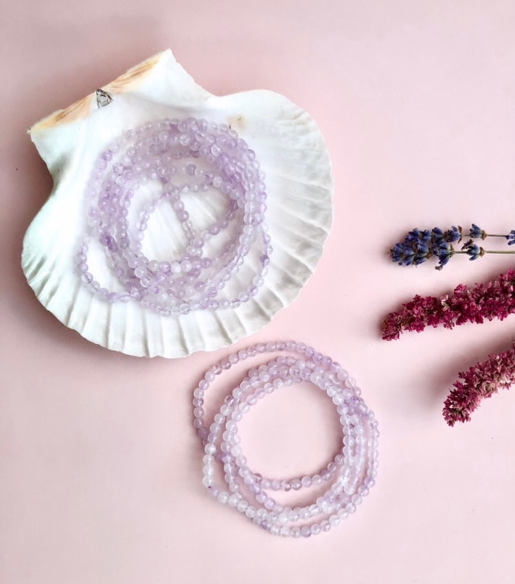 Månesøster Krystaller Lavendel Ametyst ☾ Armbånd
