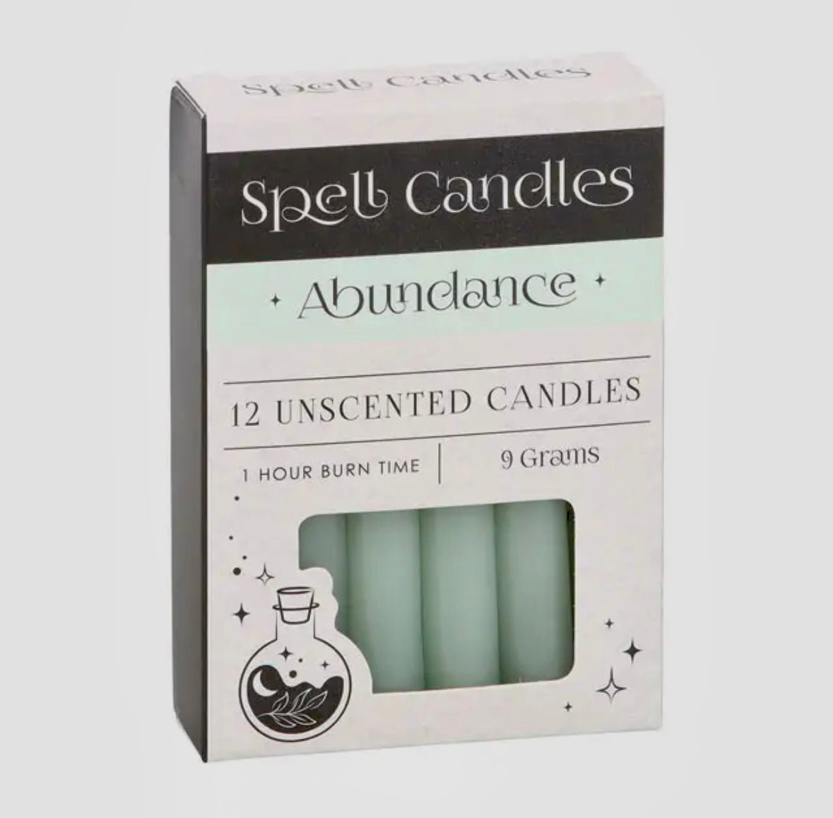 Månesøster Krystaller - Lysegrøn ☾ Abundance SPELL CANDLES ☾ For overflod  MAANESOESTER.DK / MÅNESØSTER.DK