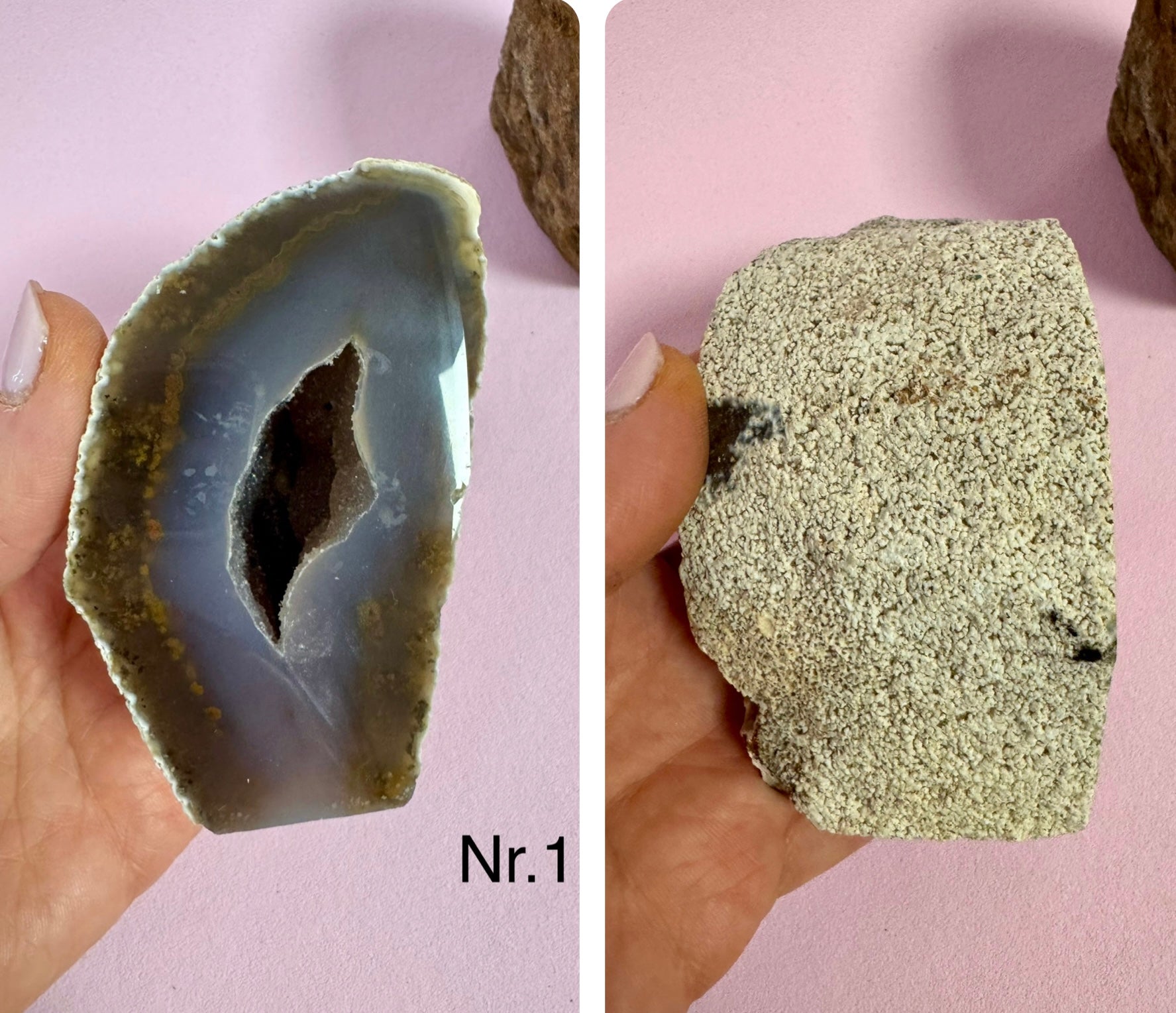 Månesøster Krystaller Horsens - Agat Geode ☽ Selvrespekt, Jordforbindelse, Selvstændighed / MÅNESØSTER.DK / MAANESOESTER.DK