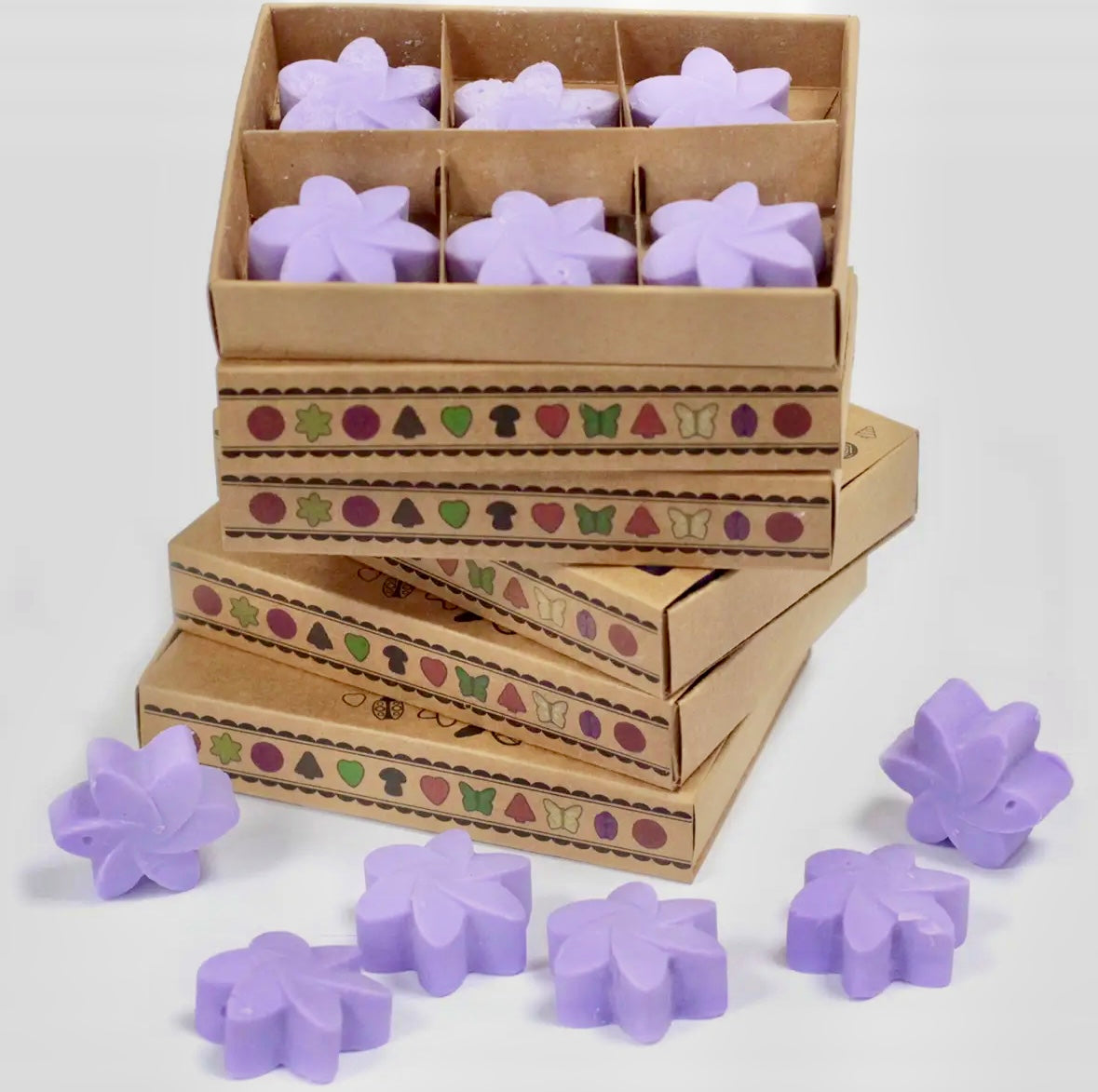 Soya Voks Røgelse Med Duft Af Lavendel - Æske med 6 stk. / MAANESOESTER.DK / MÅNESØSTER.DK