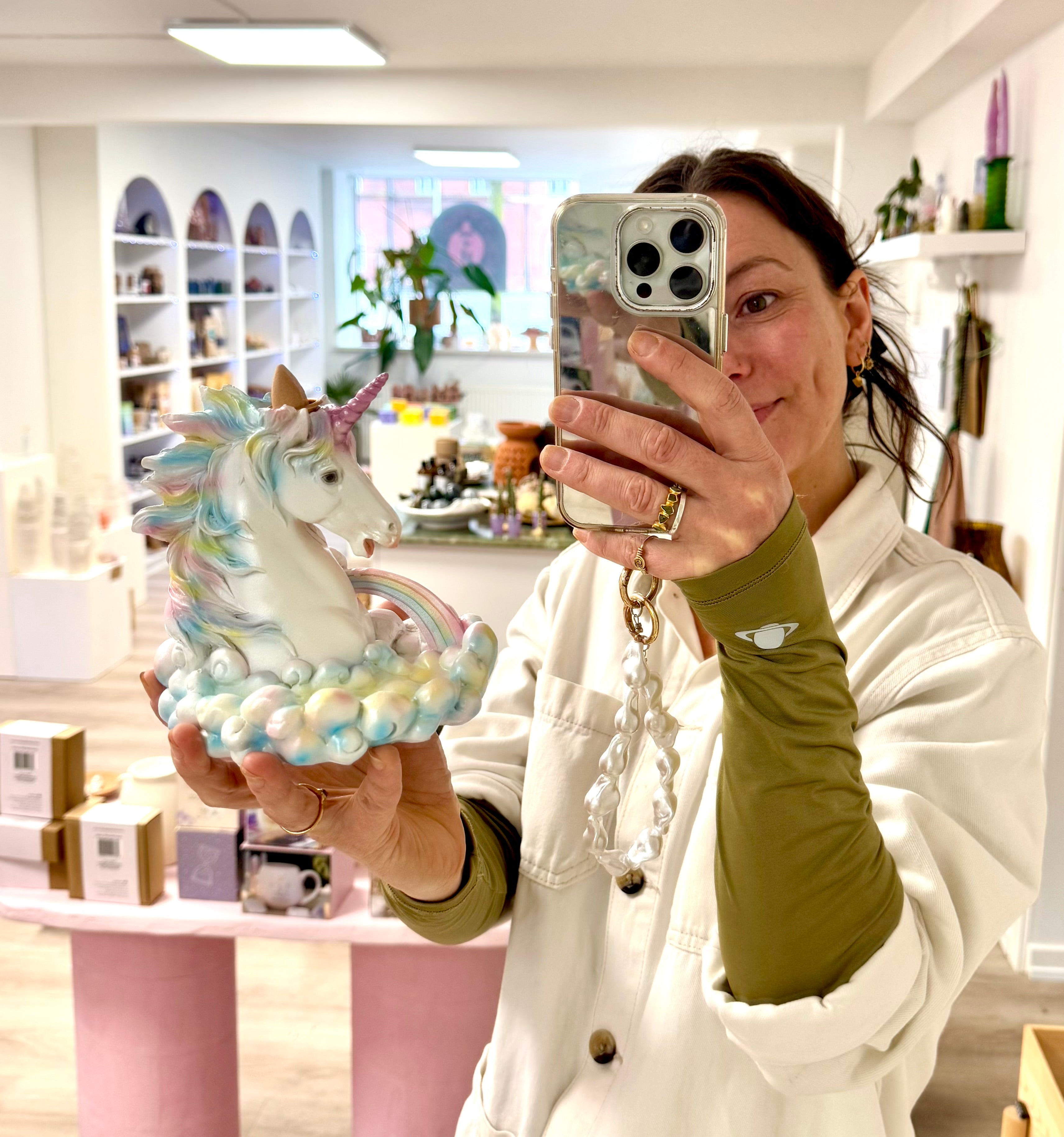 Unicorn Rainbow Backflow Røgelsesbrænder