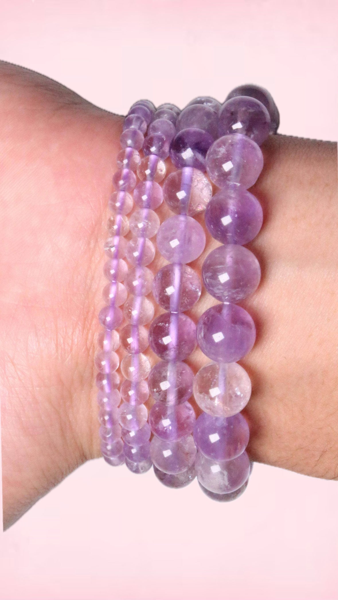 Lavendel ametyst armbånd AA+: 6 mm