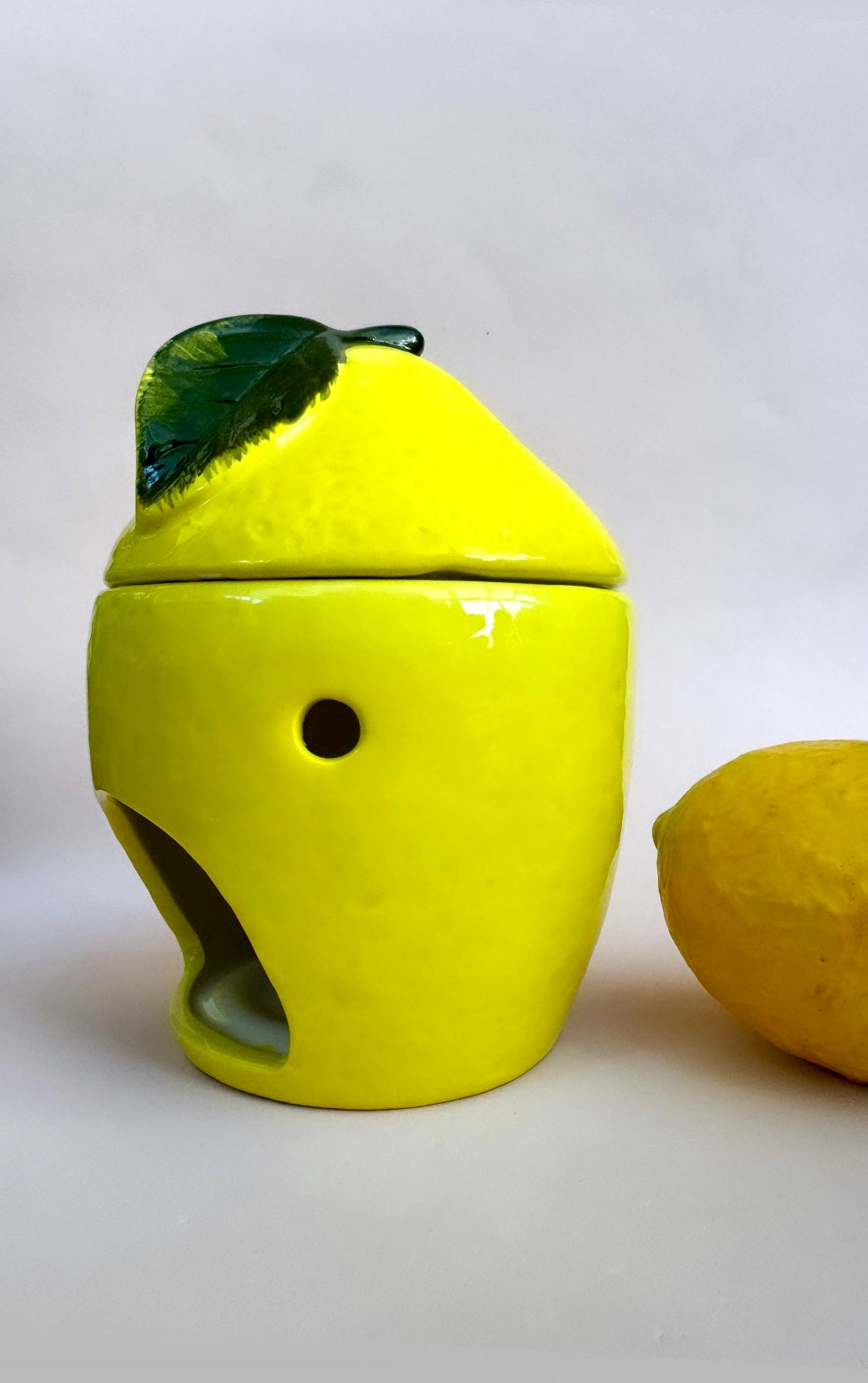 Månesøster Krystaller Voks-røgelses Brænder - Citron Til Aromaterapi