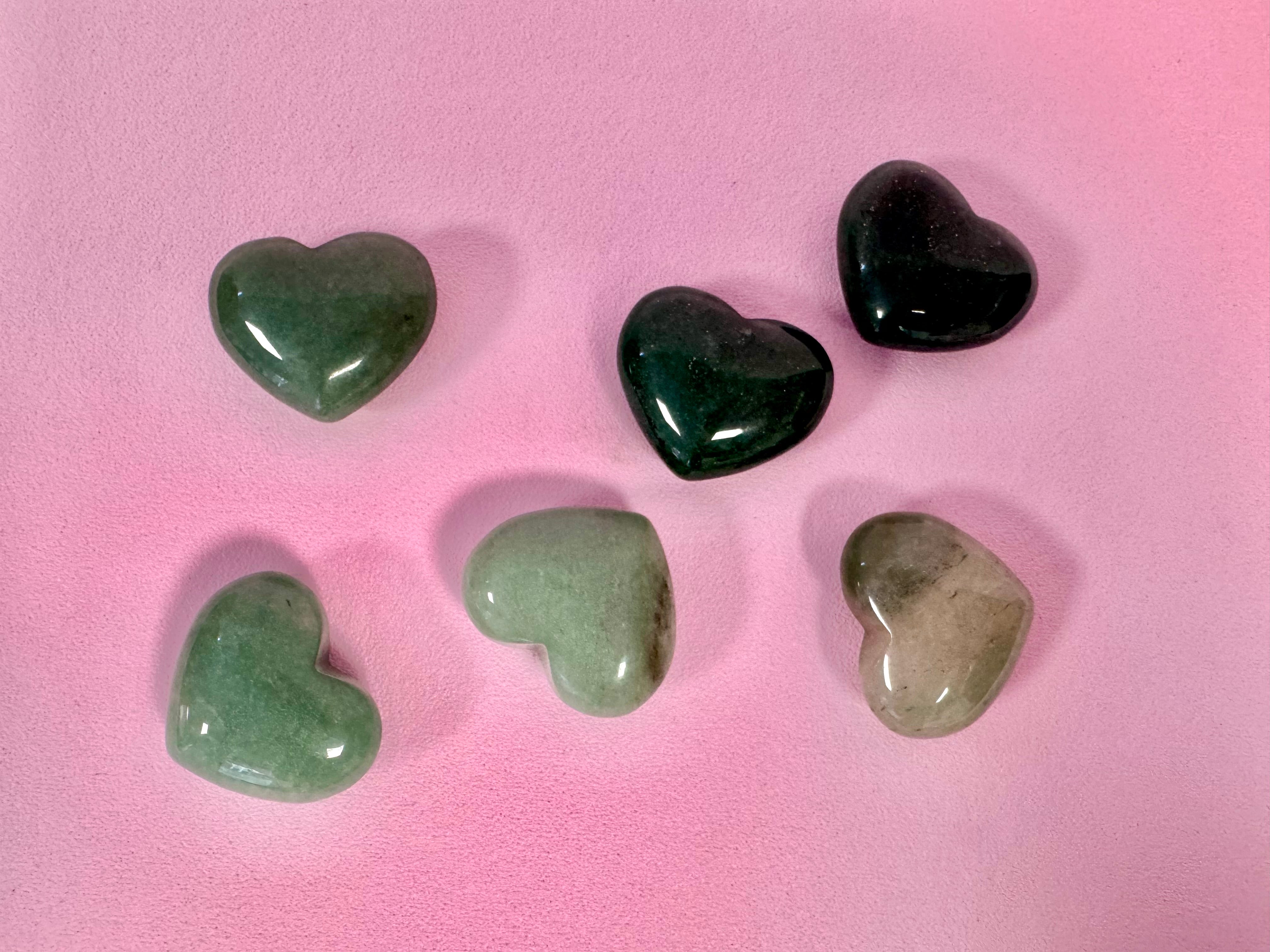 Aventurin Hjerte - Kærlighed, Rigdom & Lykke - 3,3 cm.