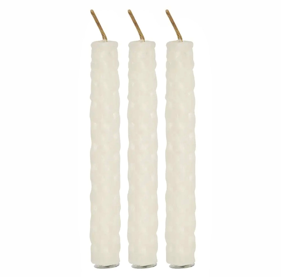 Månesøster Krystaller - Sæt med 6 cremefarvede ☾ Bivoks magic SPELL CANDLES ☾