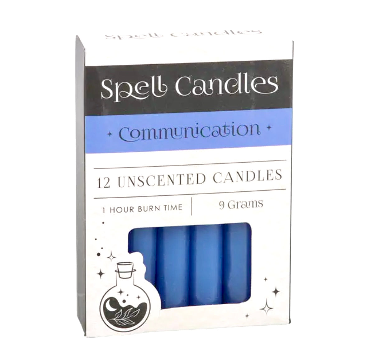 Månesøster Krystaller - Blå ☾ Communication SPELL CANDLES ☾ For Kommunikation